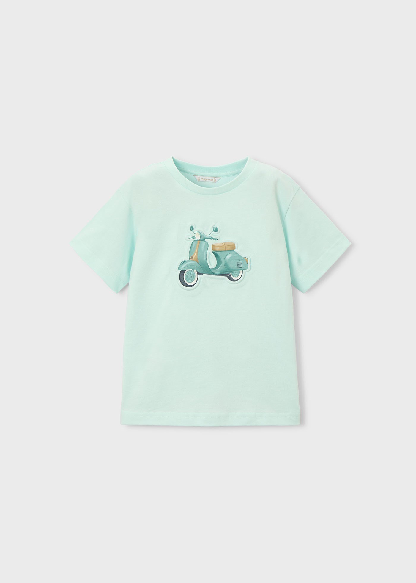 Mayoral Boys' Motorcycle Print T-shirt Green