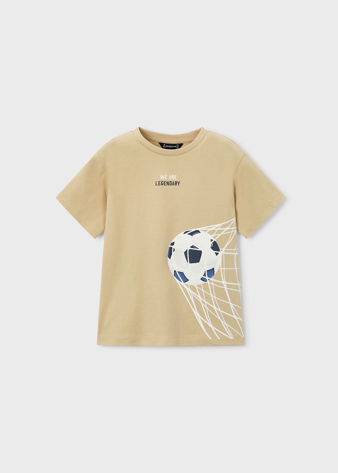 Mayoral Boys' Top Print T-shirt Beige