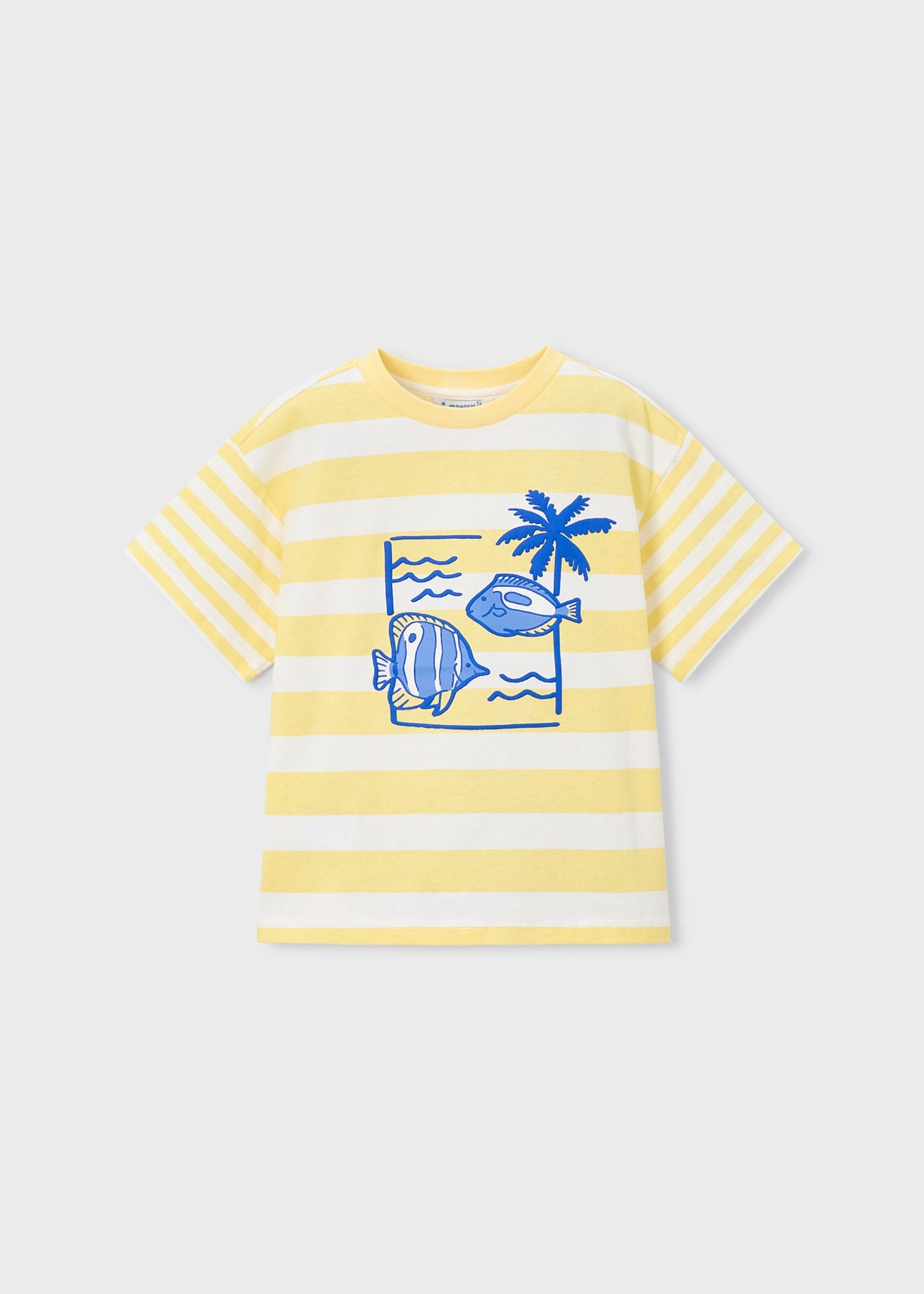 Mayoral Boston Erkek Çocuk Çizgili Tshirt Sarı