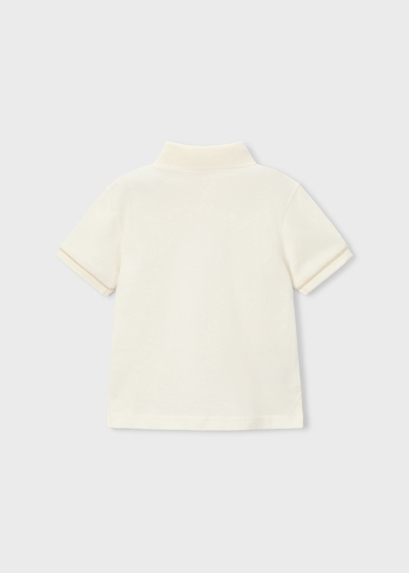Mayoral Boys' Collared T-shirt Cream