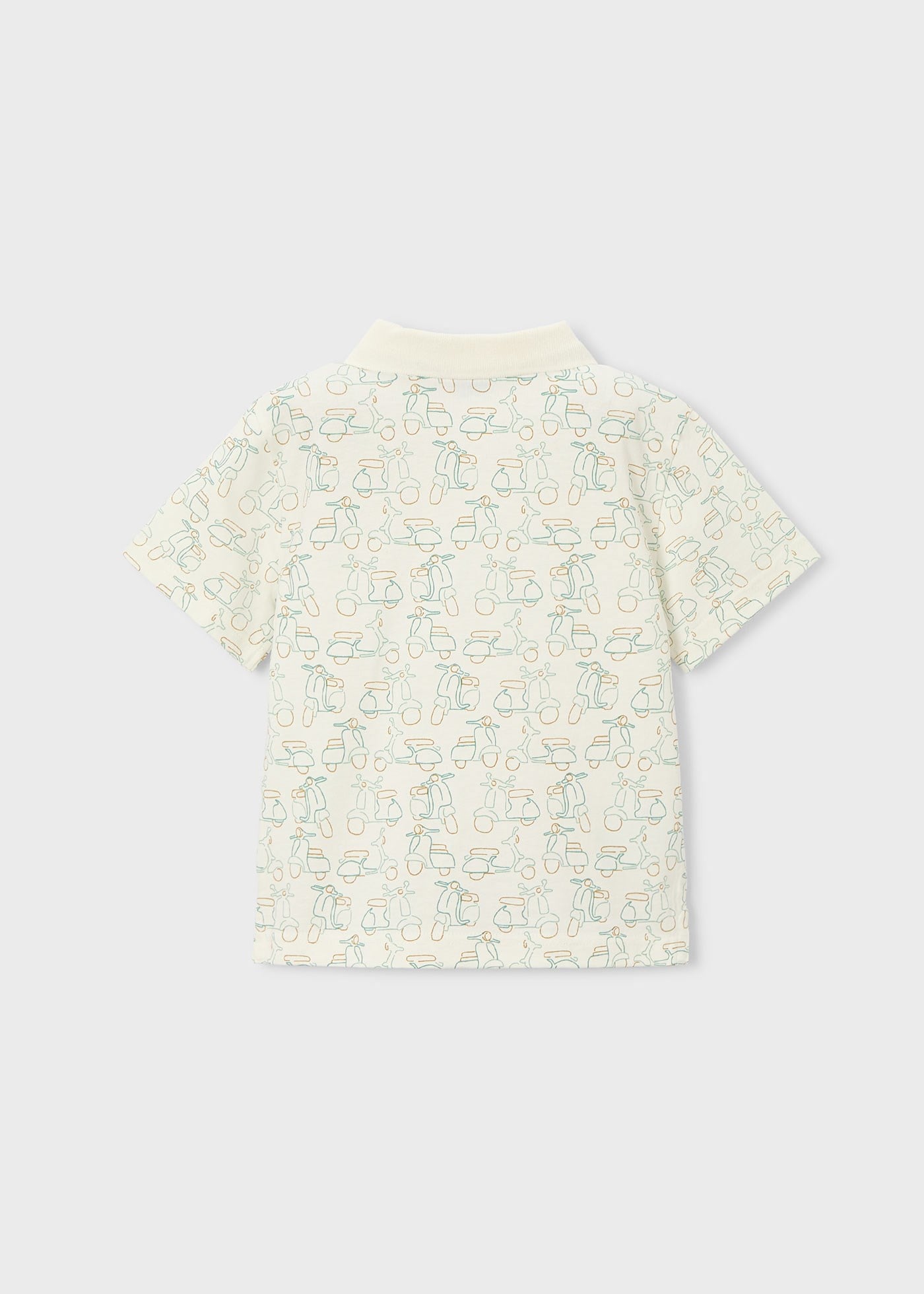 Mayoral Boys' Printed Collar T-Shirt Beige