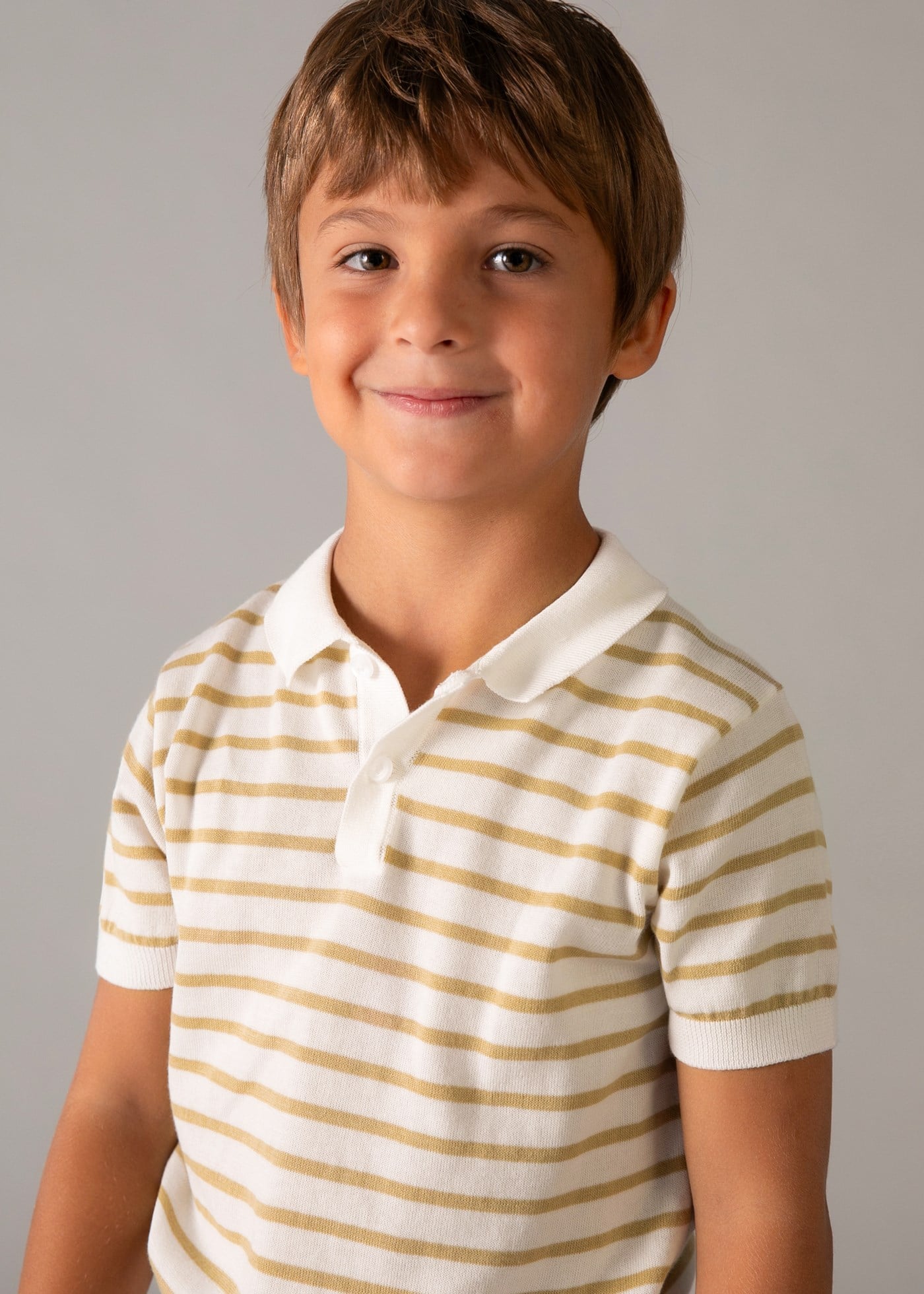 Mayoral Boys' Mercerized T-shirt Beige