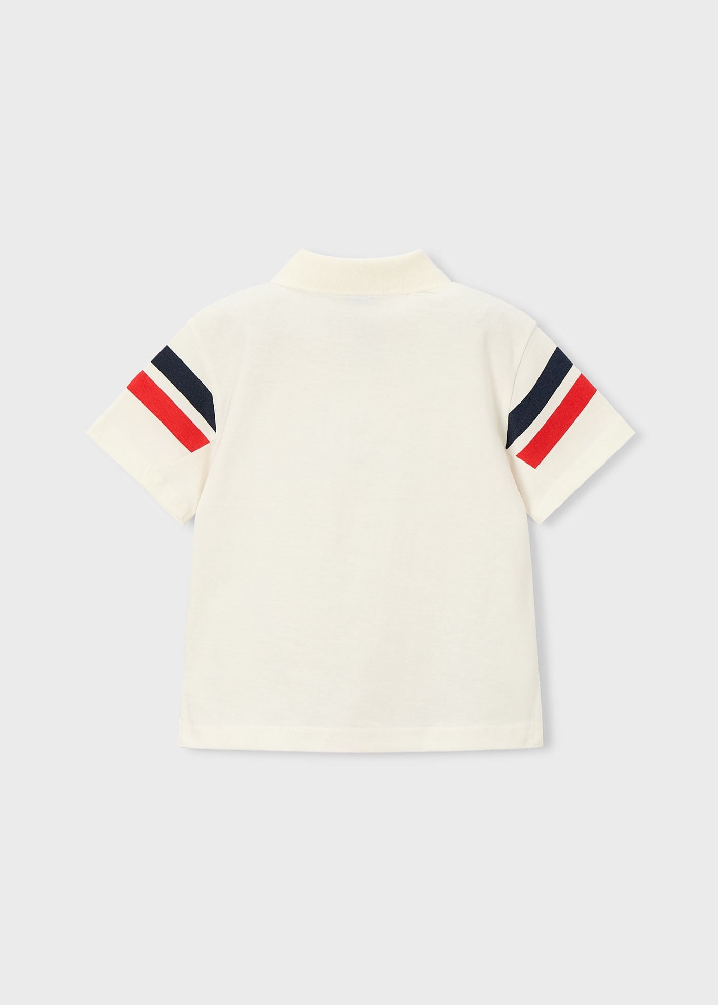 Mayoral Boys' Collared T-shirt Cream