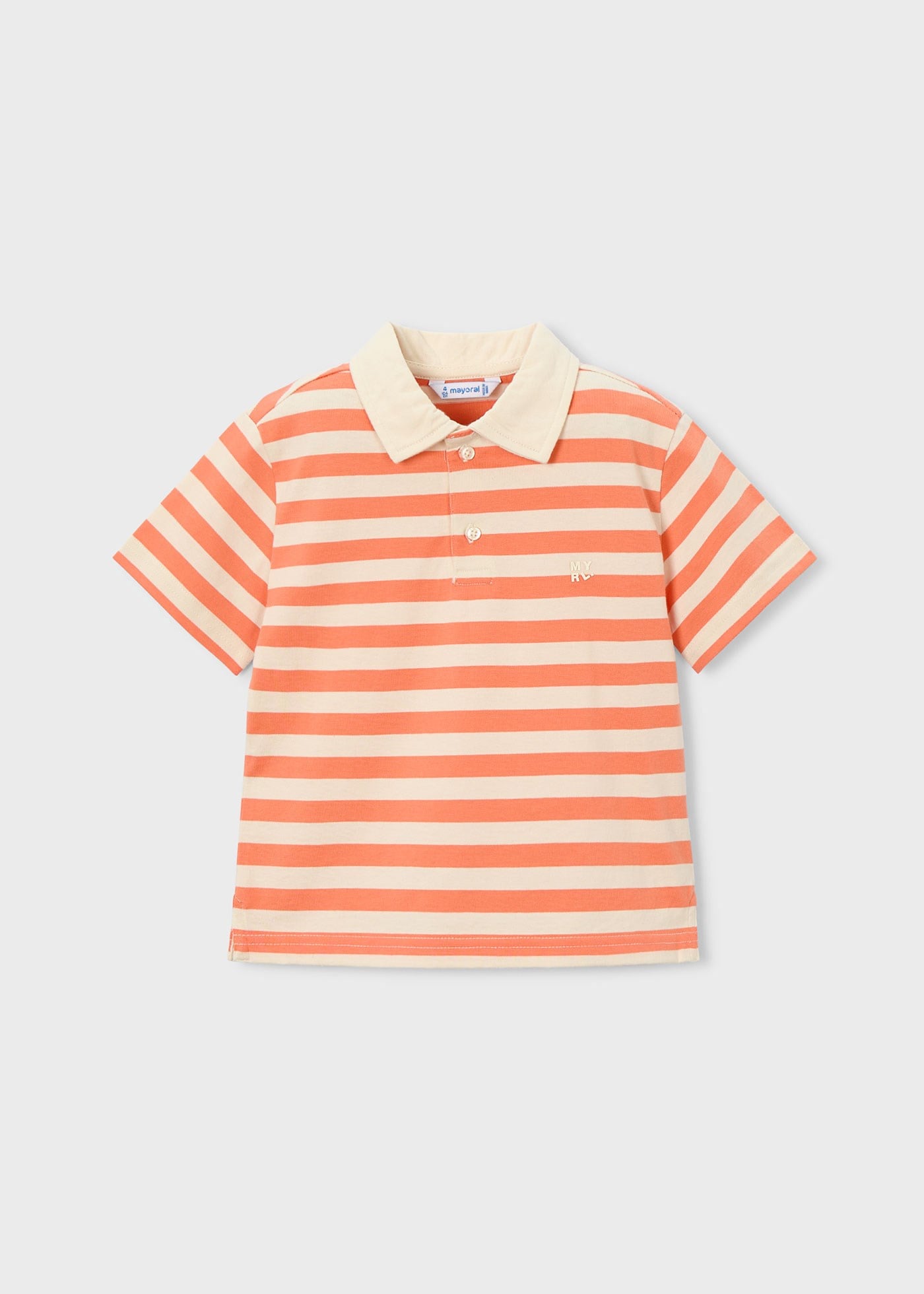 Mayoral Boys' Collared T-Shirt Orange