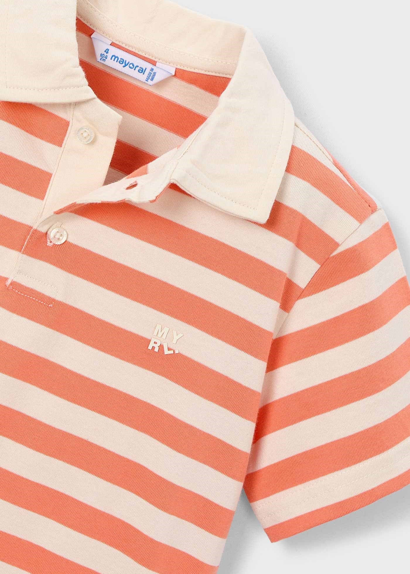 Mayoral Boys' Collared T-Shirt Orange