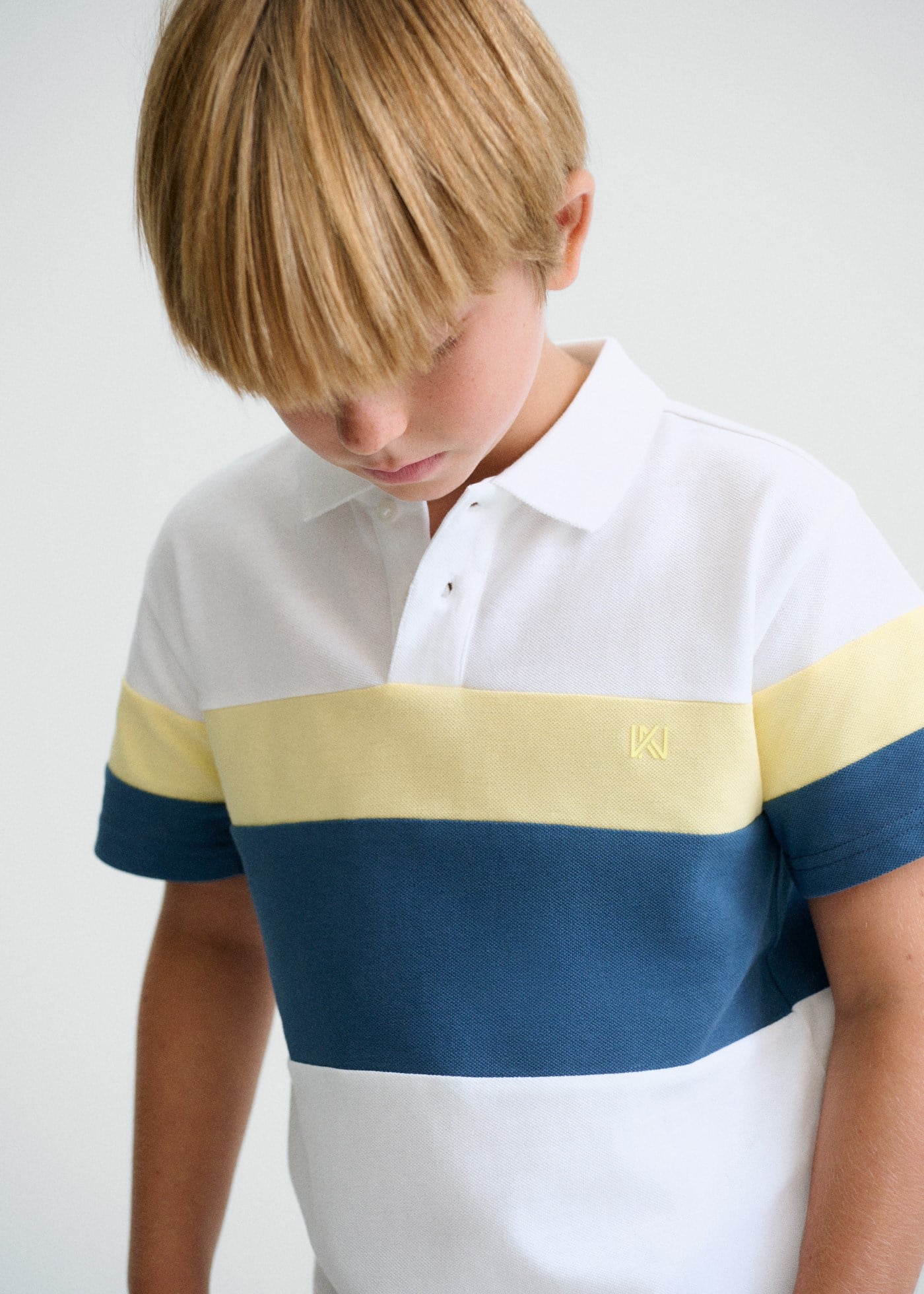 Mayoral Boys' Collared T-shirt White