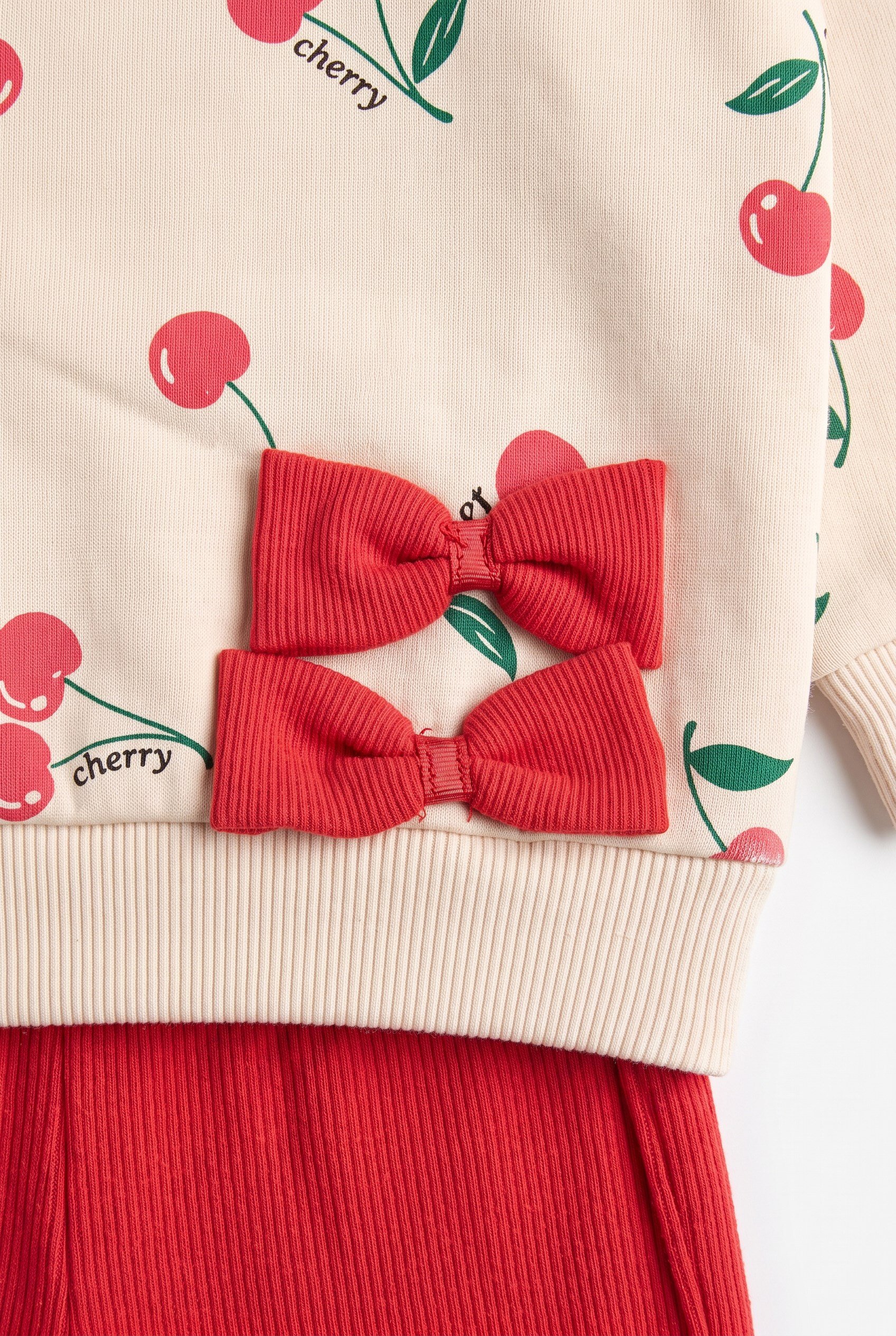 1-5 Yaş Kız Bebek Little Cherry Eşofman Takım Pembe