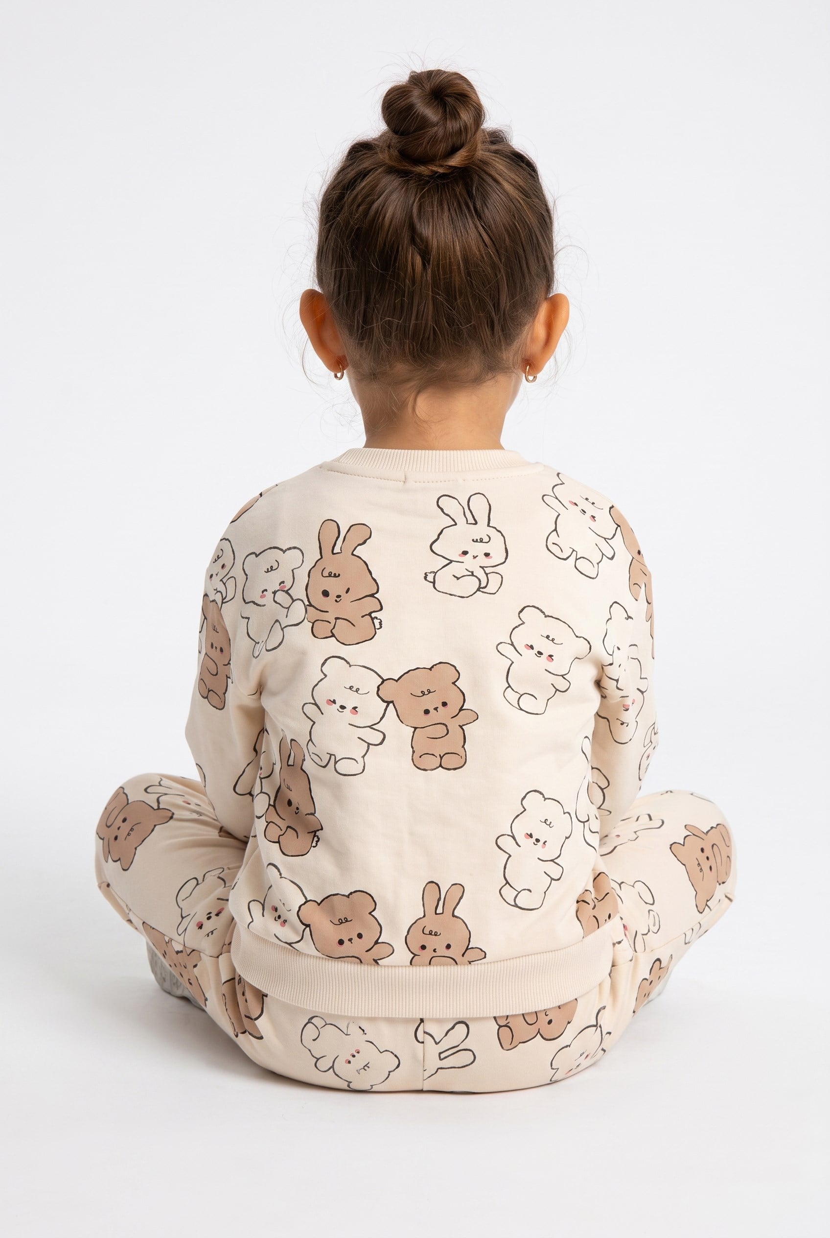 2-6 Yaş Kız Bebek Too Cute Tedy Eşofman Takım Bej