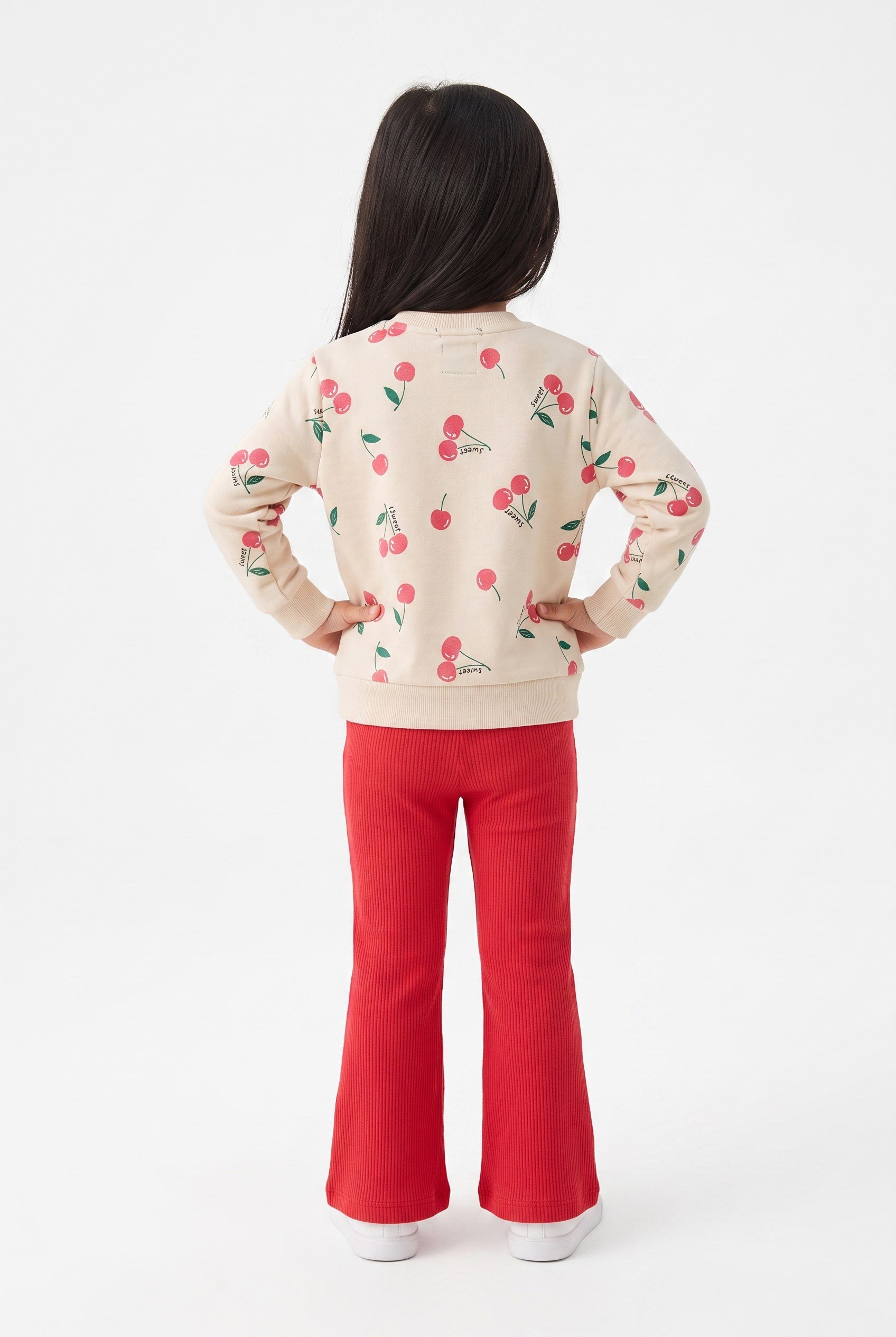 1-5 Yaş Kız Bebek Little Cherry Eşofman Takım Pembe
