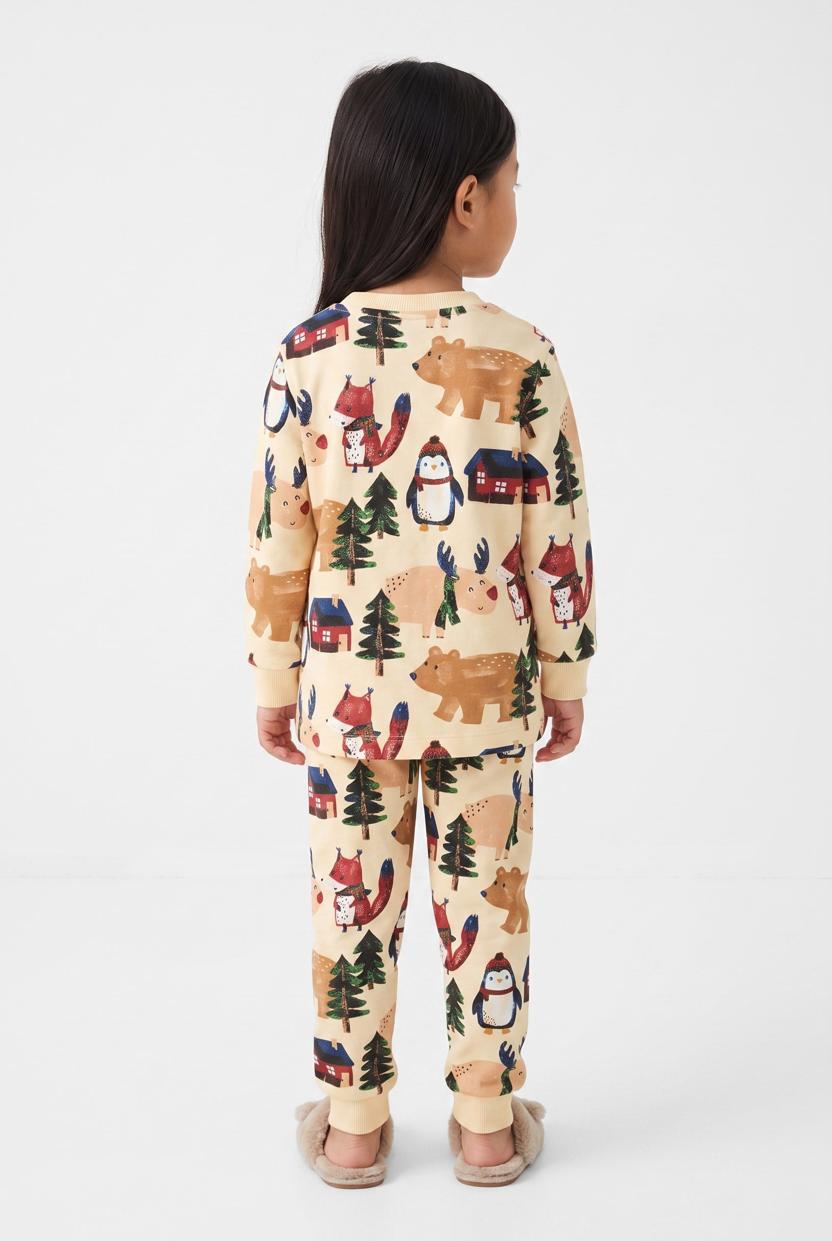 4-8 Yaş Jungel Animals Pamuklu Çocuk Pijama Takım