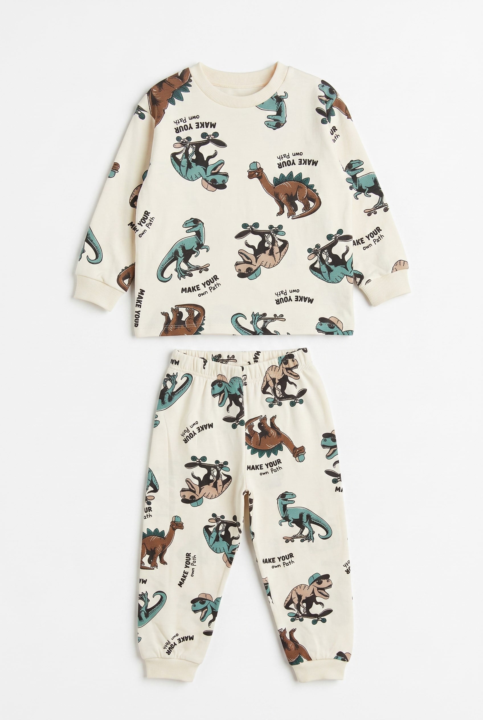 4-8 Yaş Skate Dino Erkek Çocuk Pamuklu  Pijama Takım