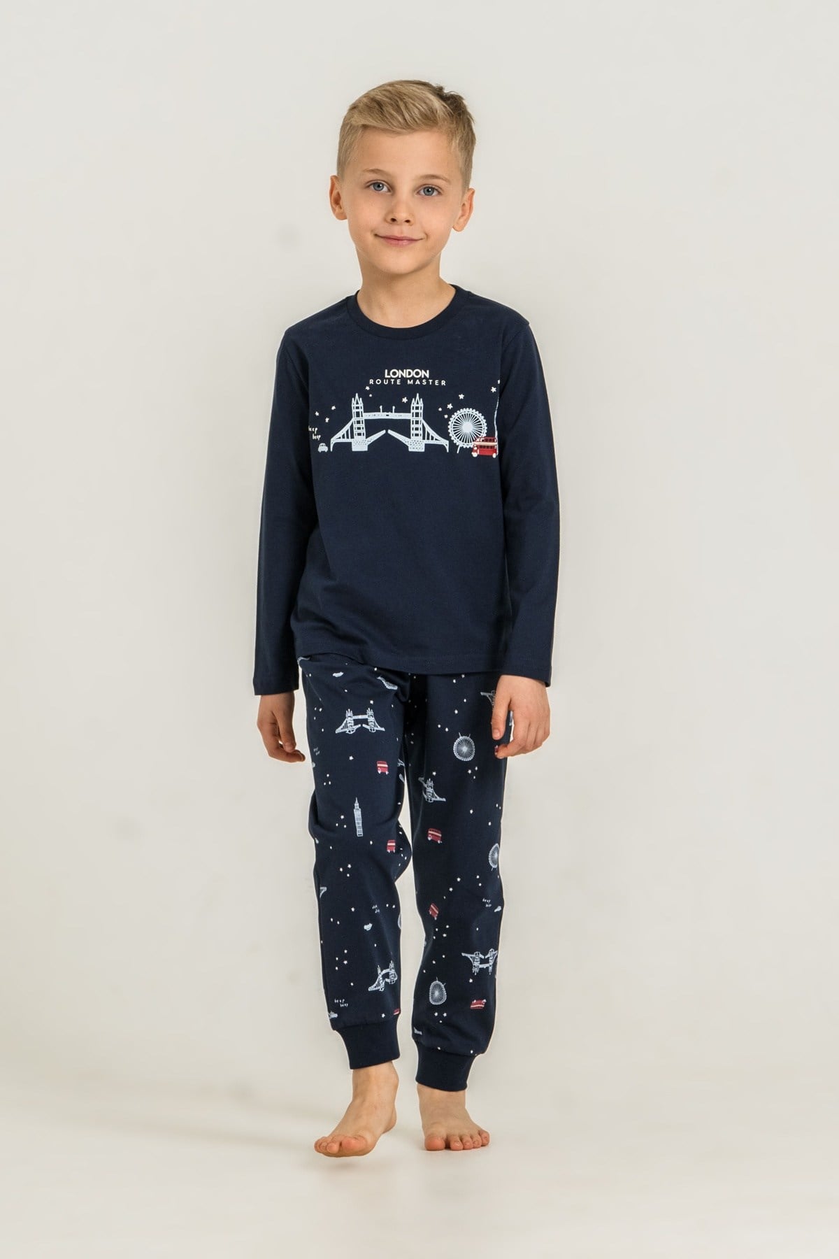 9-14 Yaş Erkek Çocuk Şehir Kaşifi Süprem Pijama Takım