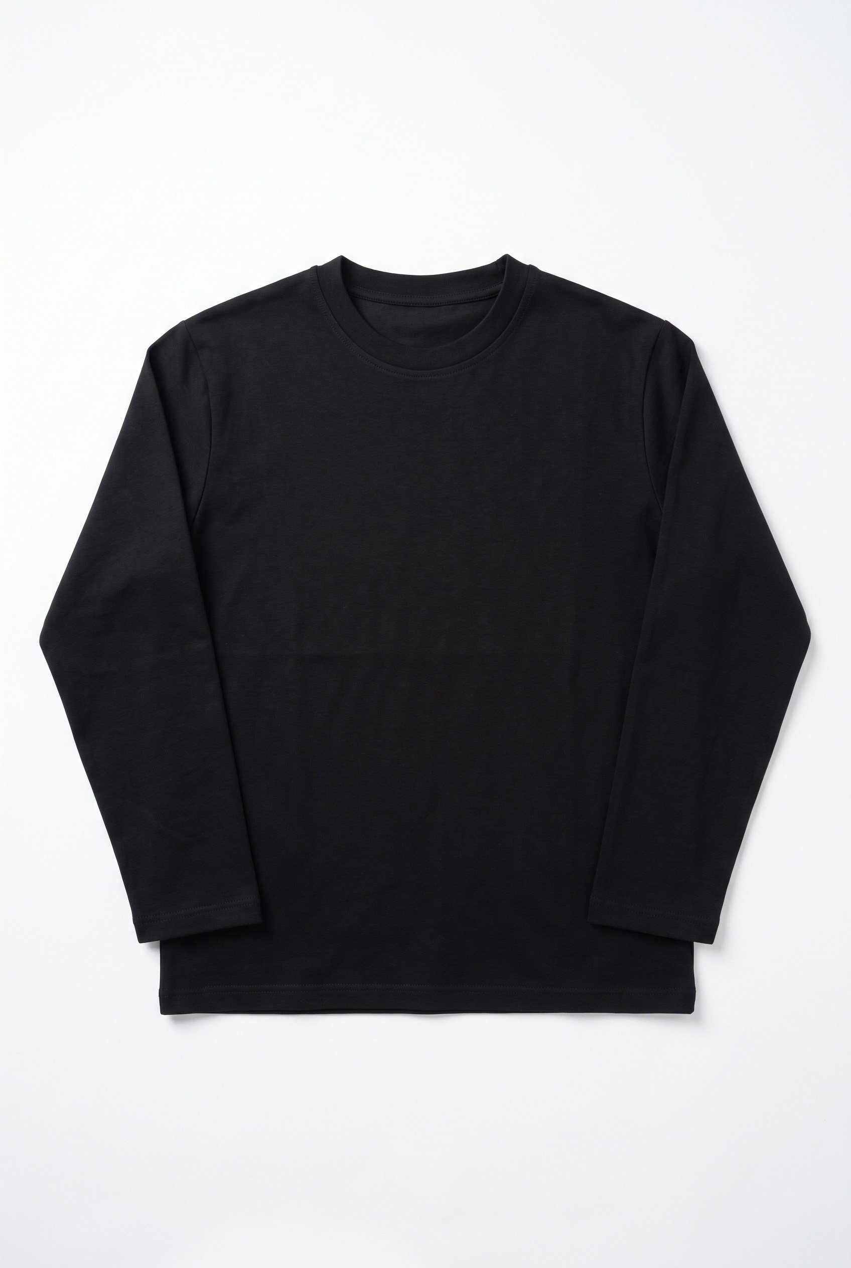 9-14 Yaş Erkek Çocuk Lycralı Düz Basıc Sweatshirt Siyah