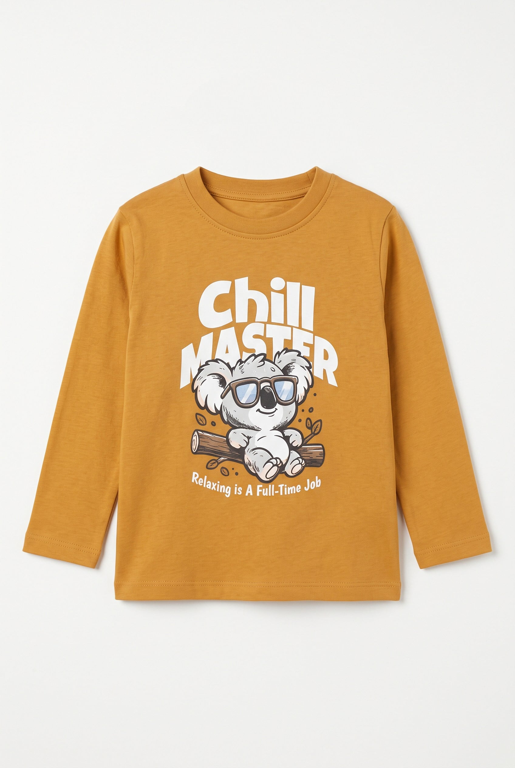 4-9 Yaş Erkek Çocuk Relax Coala Penye Sweatshirt Kahverengi