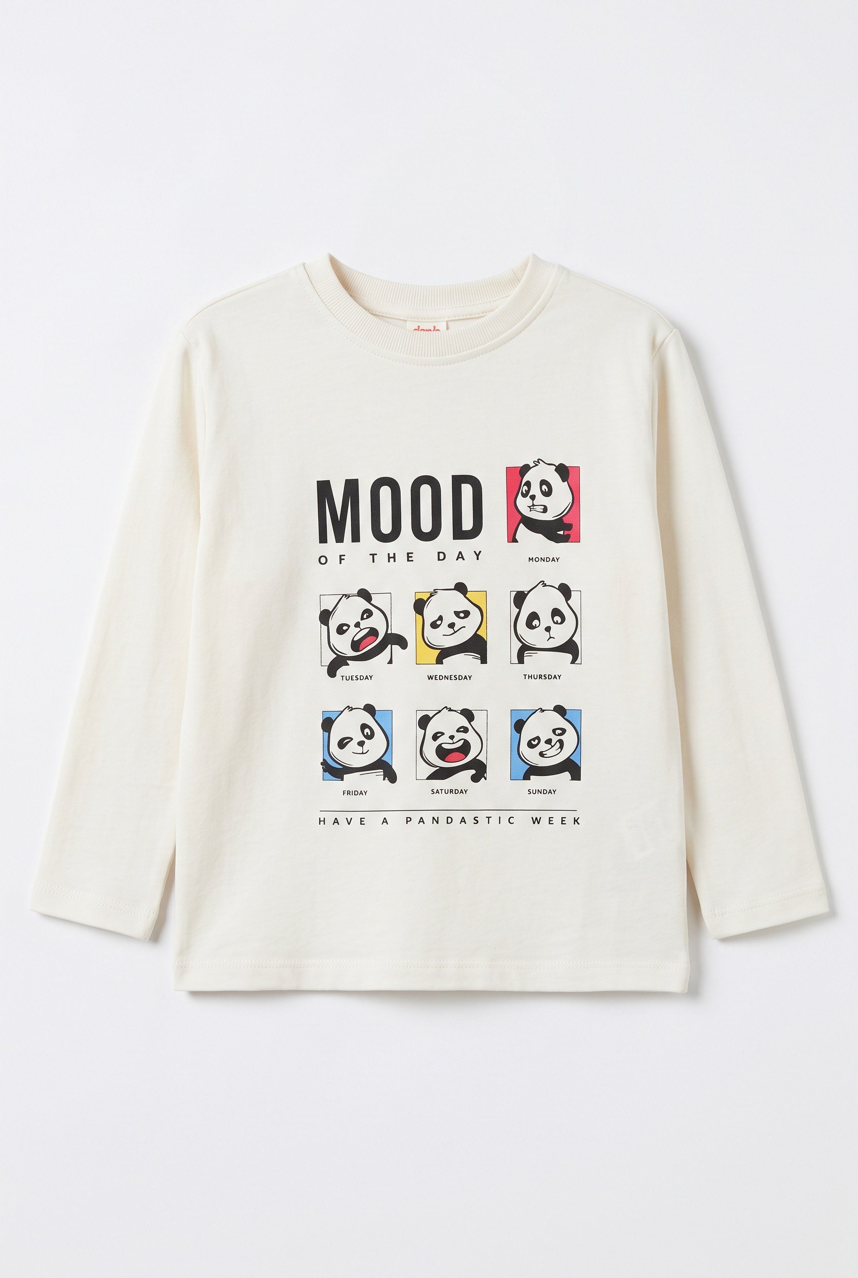 1-7 Yaş Erkek Çocuk Mood Of Day Penye Sweatshirt Bej
