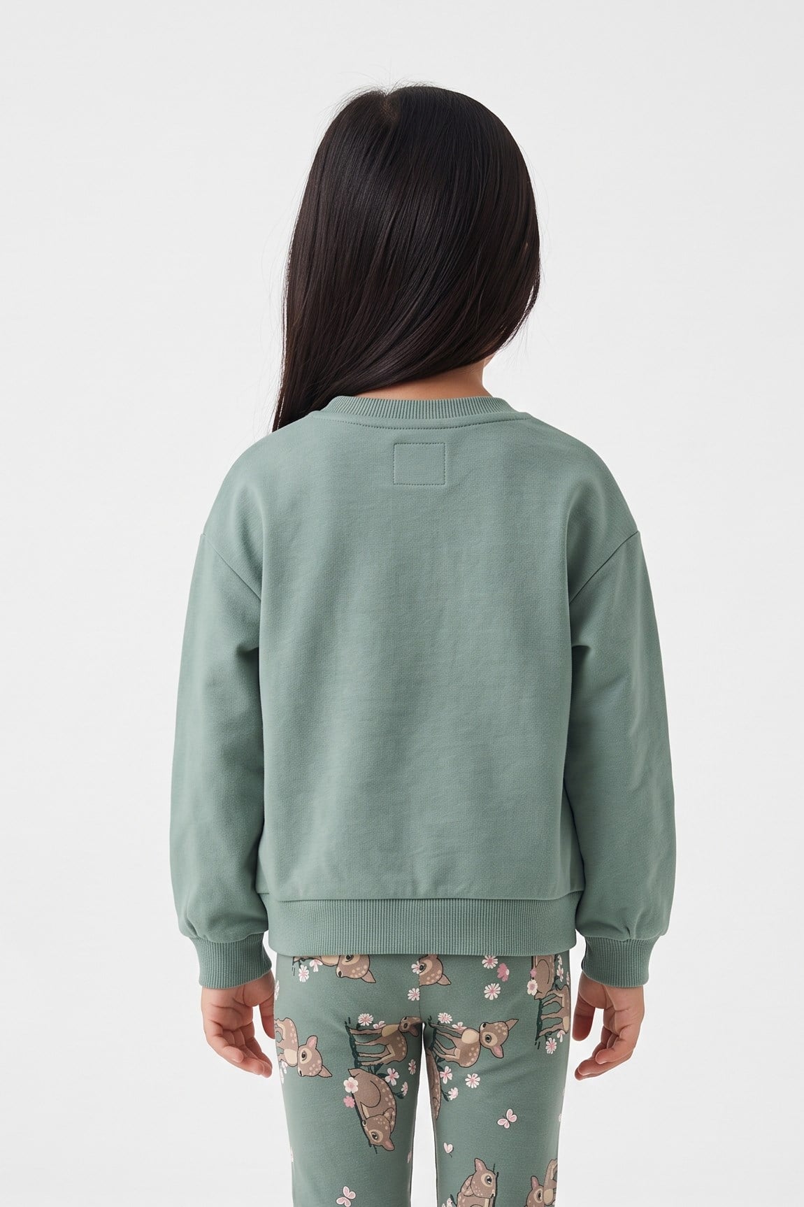 2-10 Yaş Kız Çocuk Magical Woodland Sweatshirt Yeşil