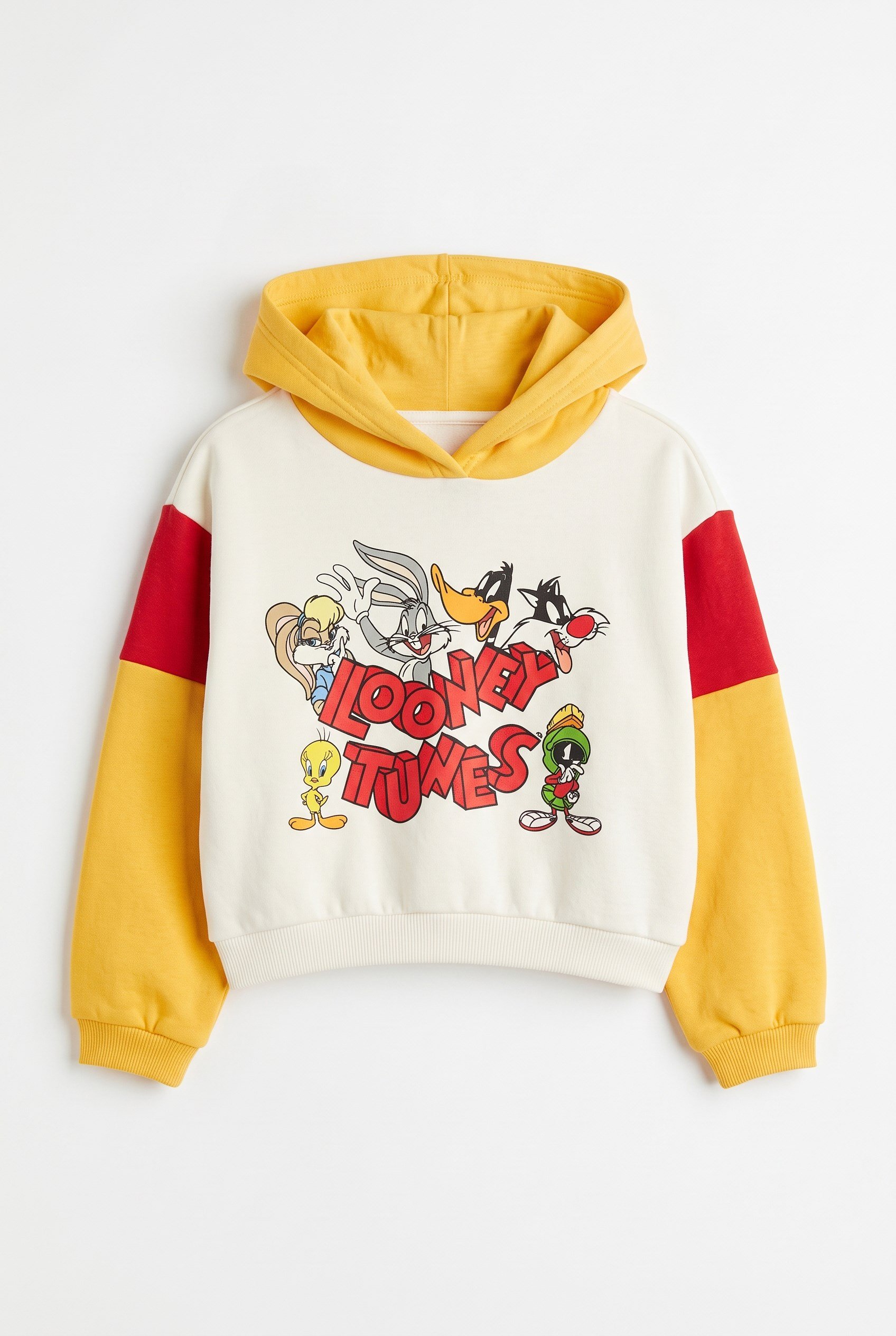 8-10 Yaş Kız Çocuk Cartoon Animals Pul Payetli Sweatshirt Krem