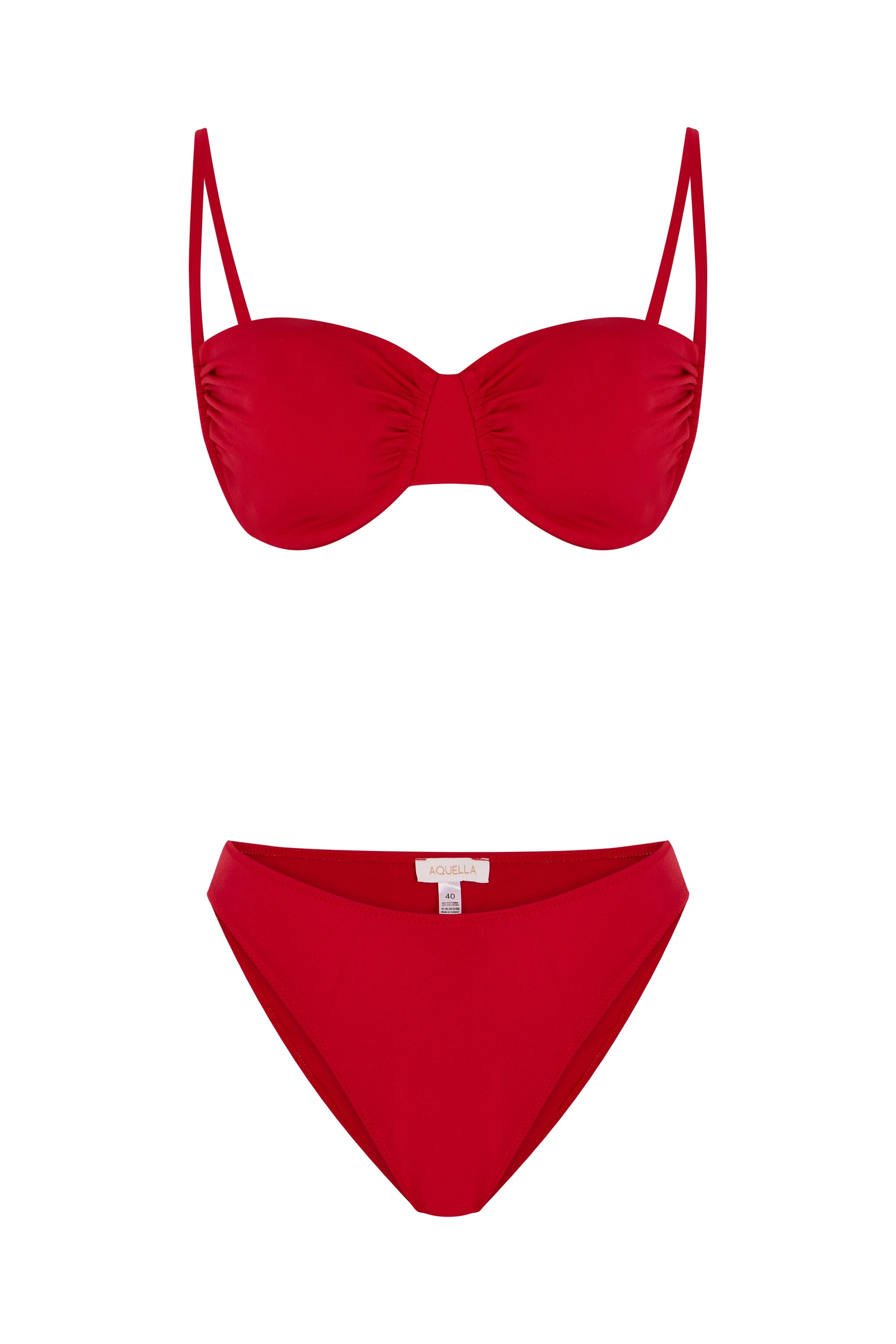 Balenli Kırmızı Bikini Takımı