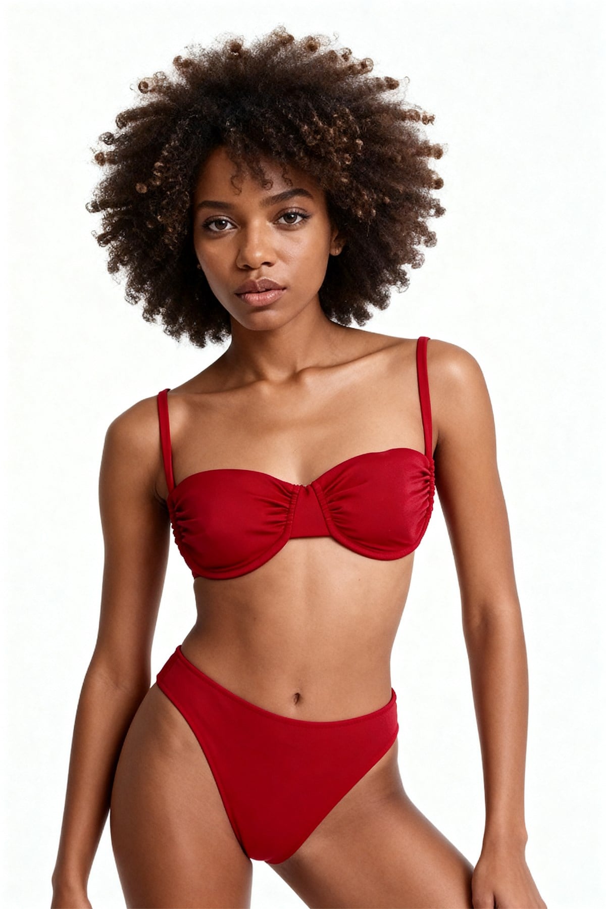 Balenli Kırmızı Bikini Takımı