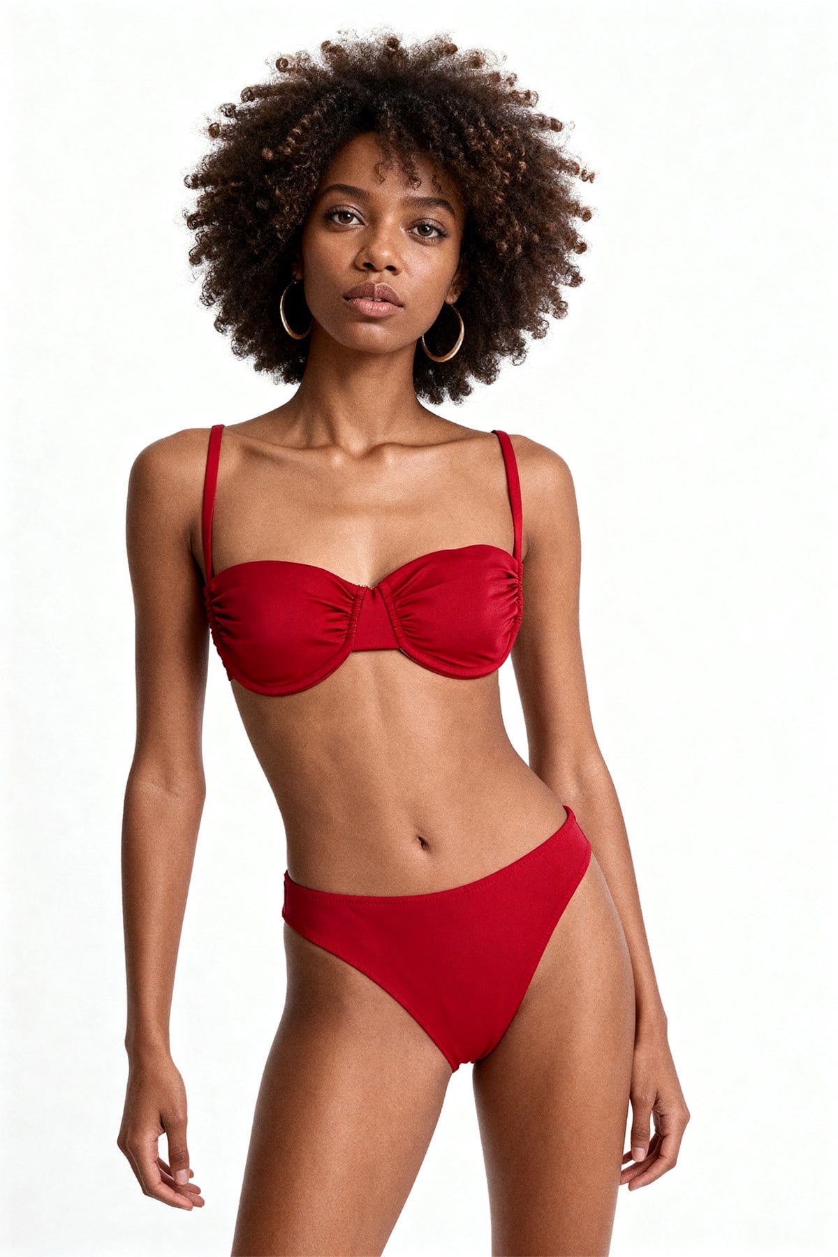 Balenli Kırmızı Bikini Takımı
