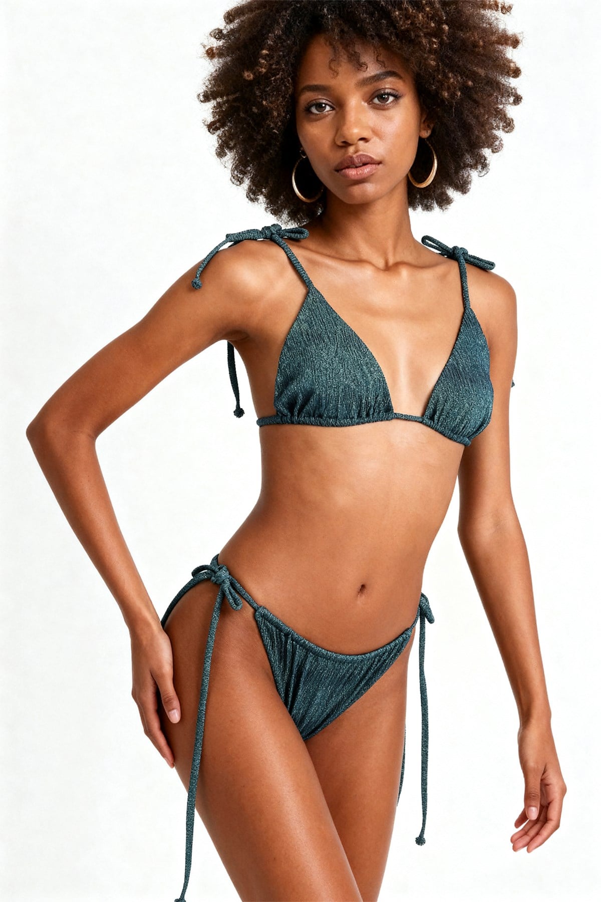 İndigo Tulum Üçgen Bikini Takım