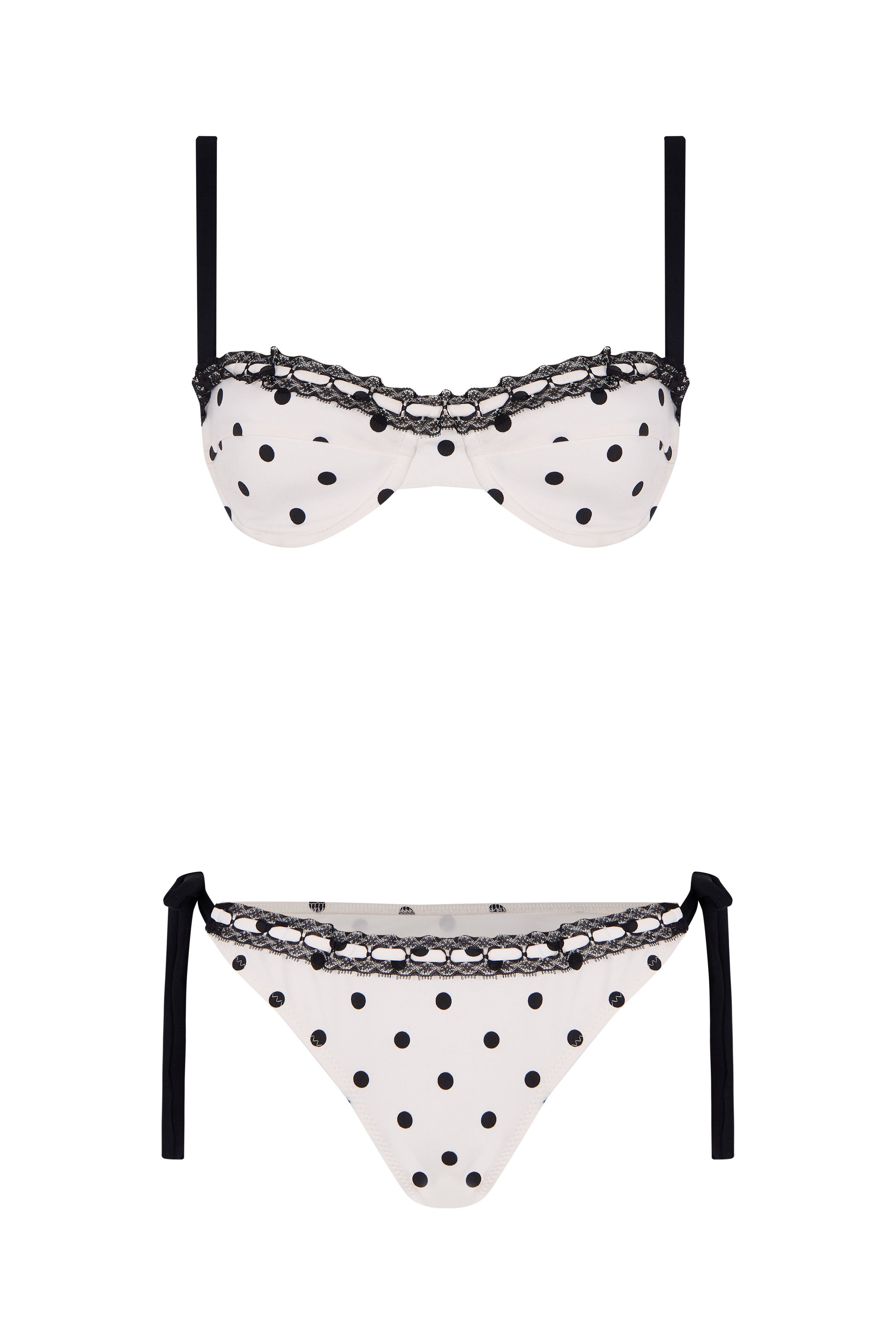 Puantiyeli Balenli Bikini Takım