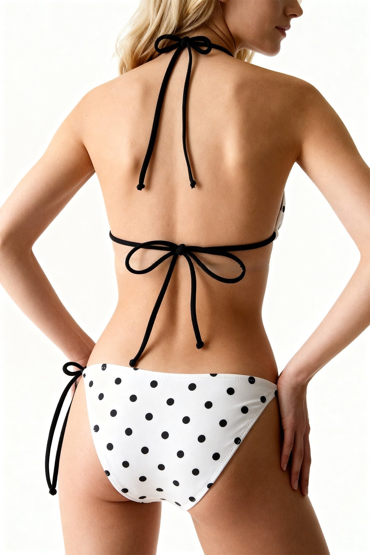 Puantiyeli Üçgen Bikini Takım