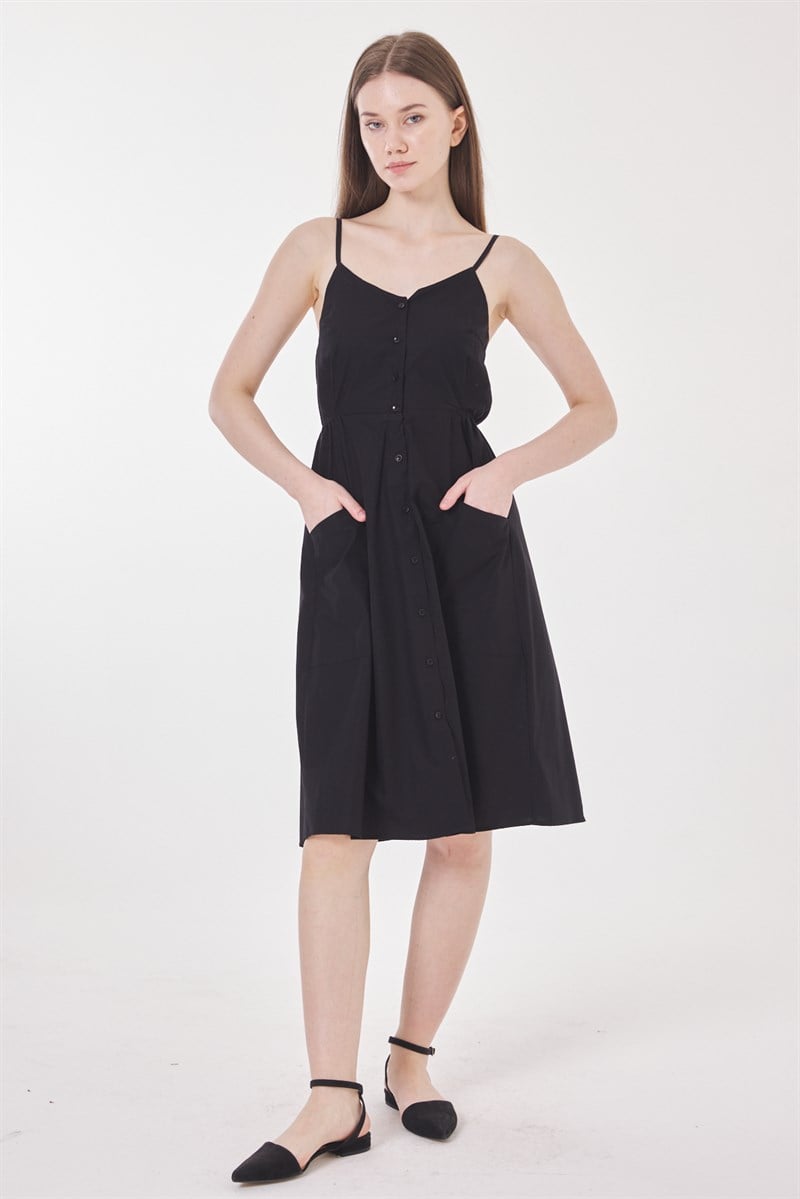 Askılı Elbise - Haki