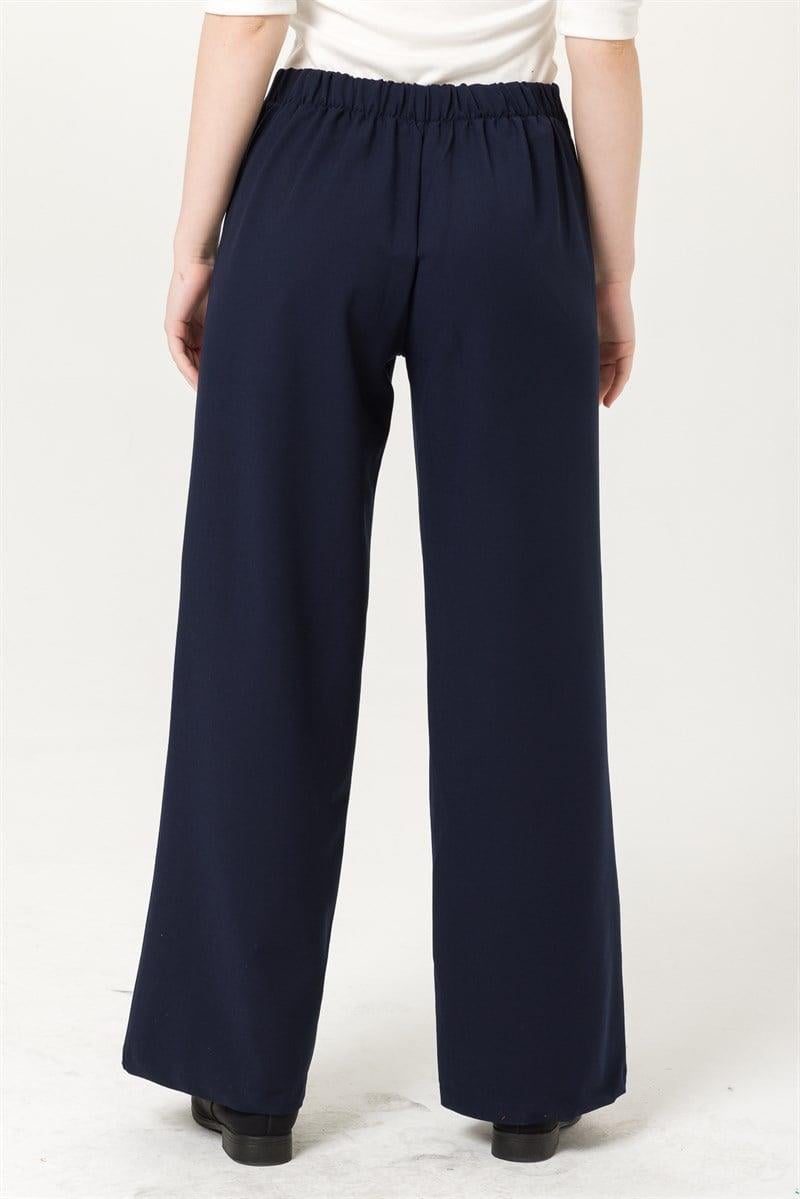 Beli Lastikli Pantolon- Lacivert