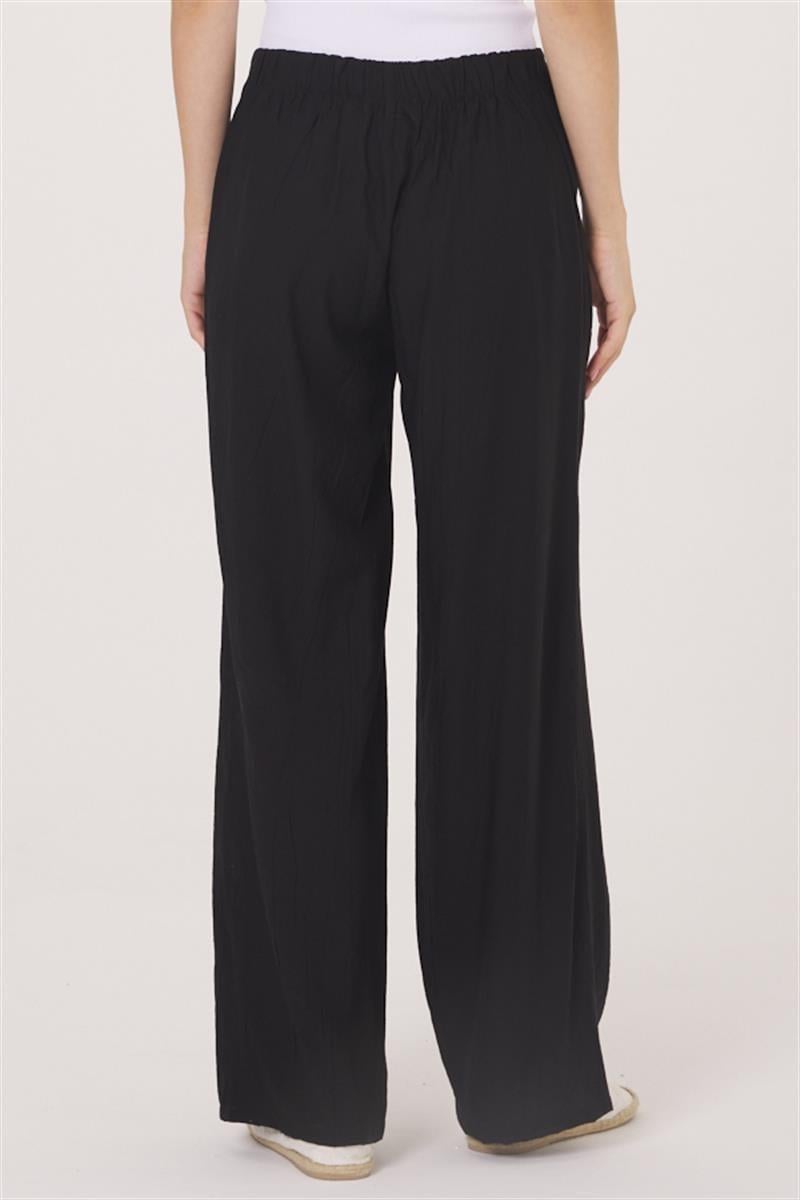 Beli Lastikli Pantolon- Siyah