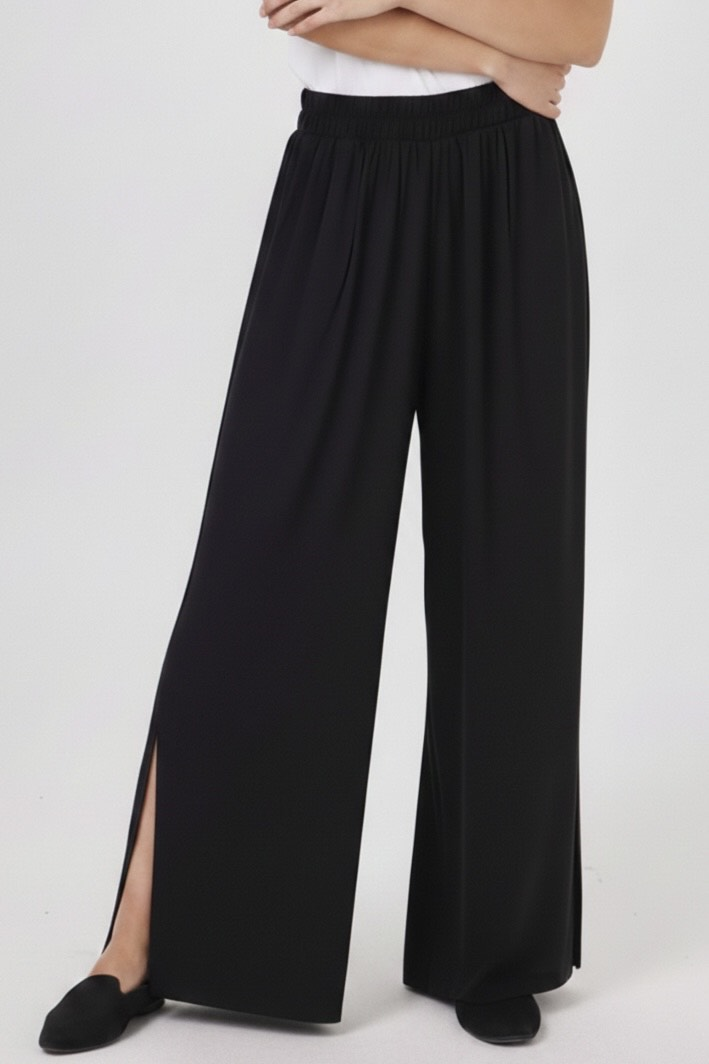 Beli Lastikli Pantolon - Siyah