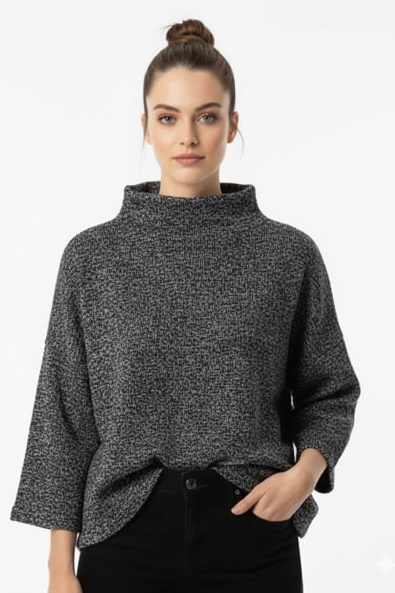 Bluz-Antrasit Desenli