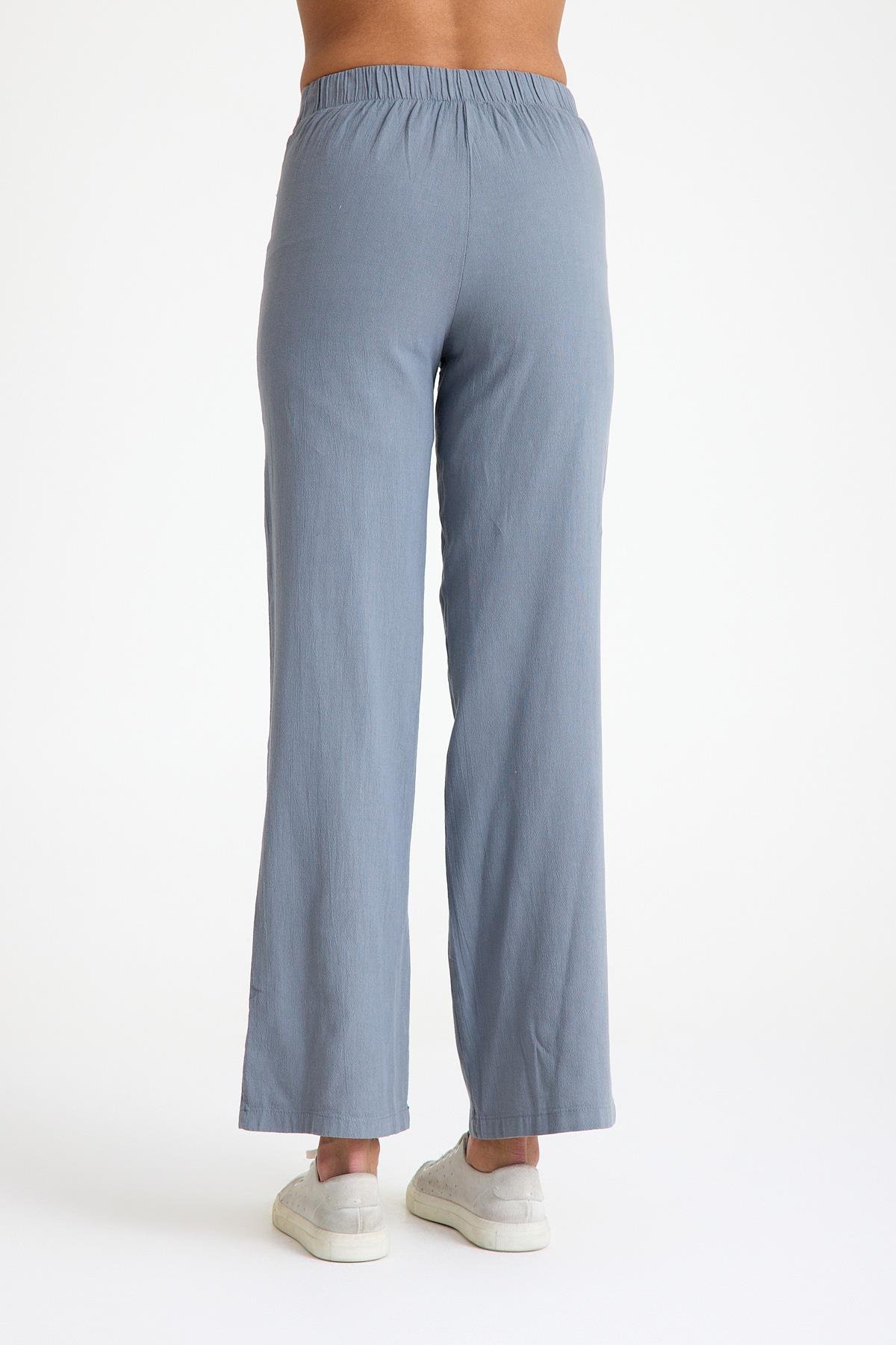 Boru Paça Pantolon - Füme