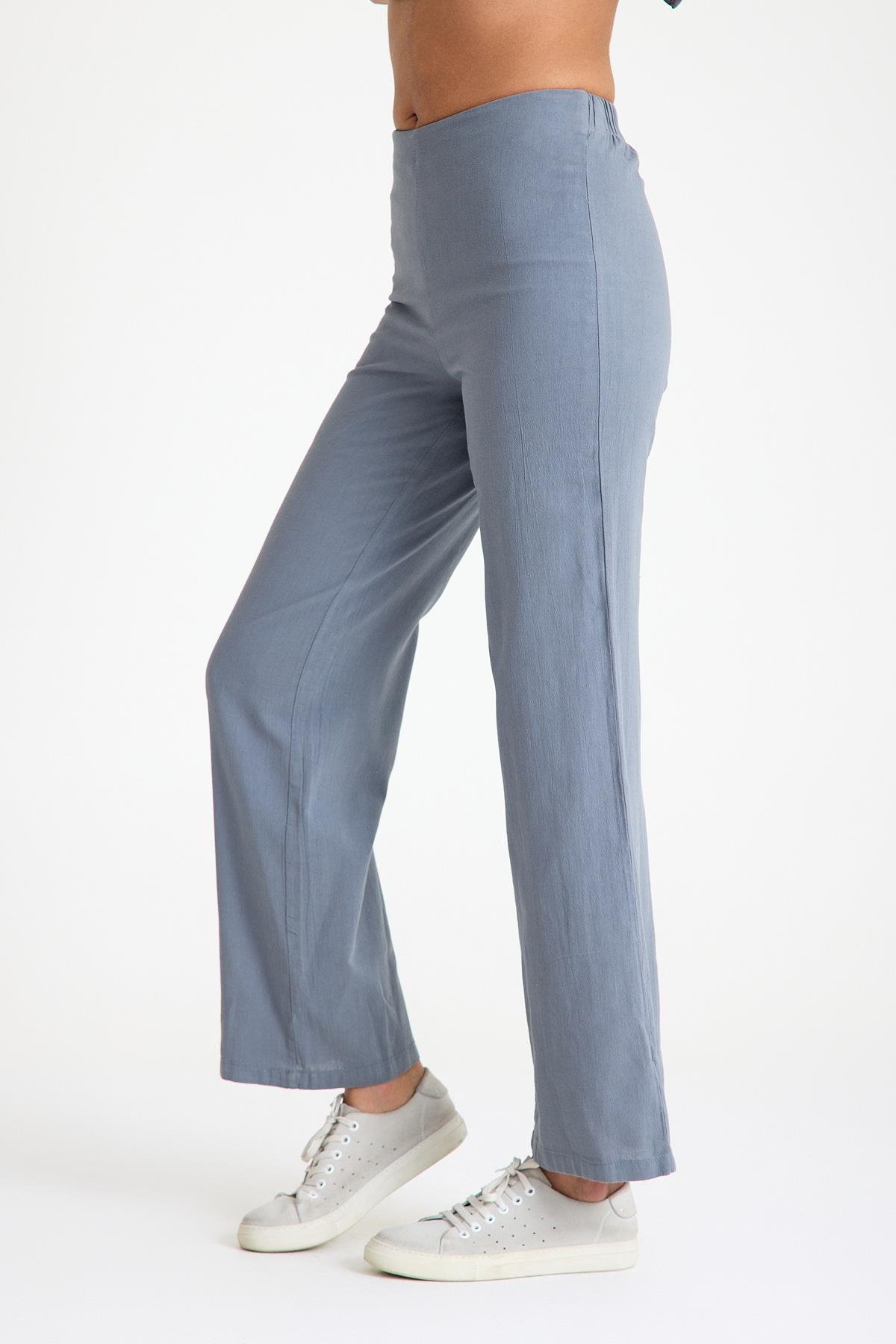 Boru Paça Pantolon - Füme