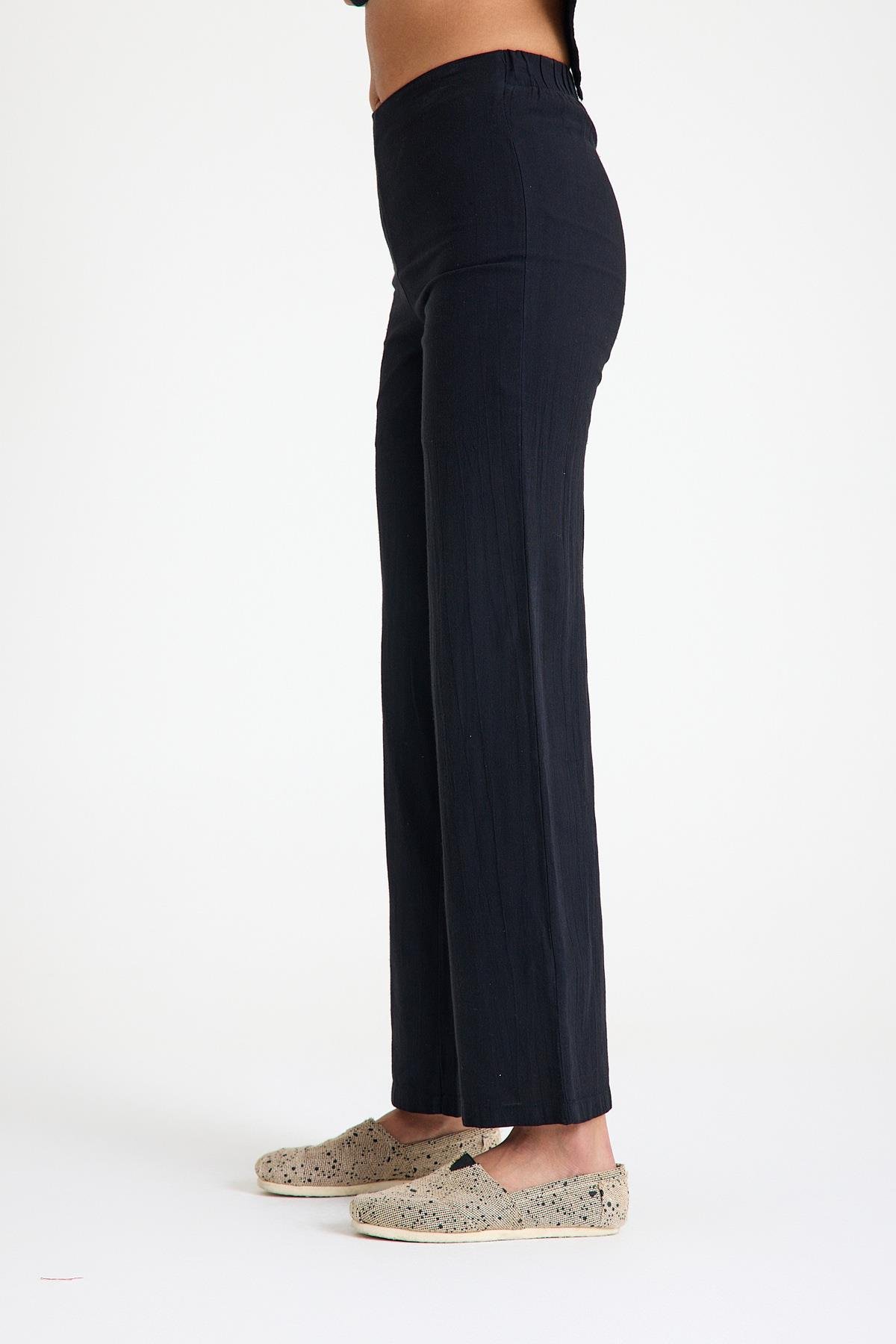 Boru Paça Pantolon - Siyah