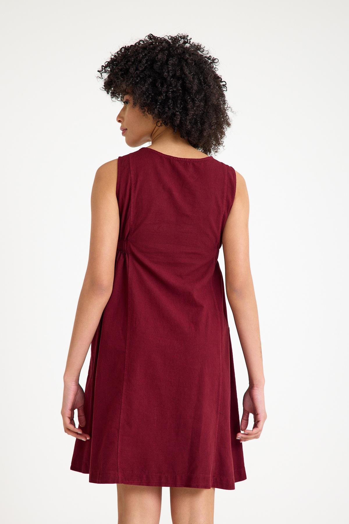 Büyük Cepli Elbise - Mürdüm