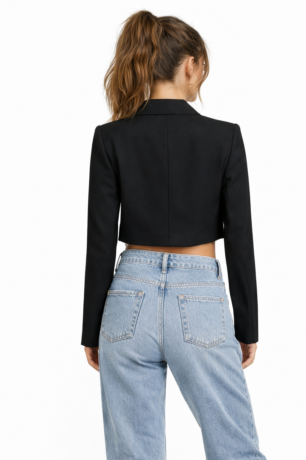 Crop Ceket - Siyah