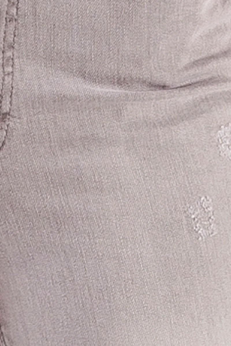 Dar Kesim Kot Pantolon-Gri