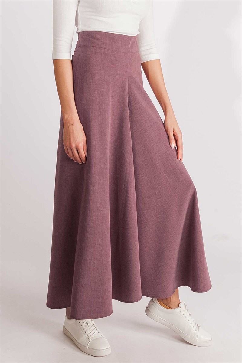 Geniş Paçalı Pantolon - Bordo