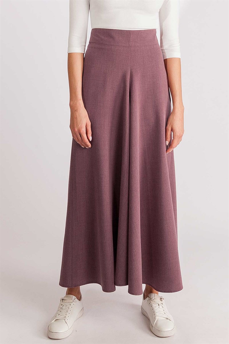 Geniş Paçalı Pantolon - Bordo
