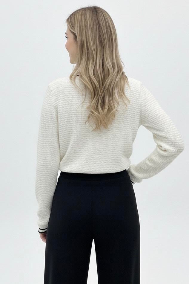 Gold Düğmeli Hırka - Ekru