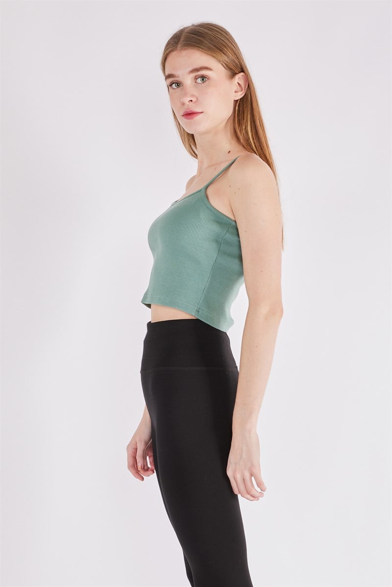İnce Askılı Crop - Mint