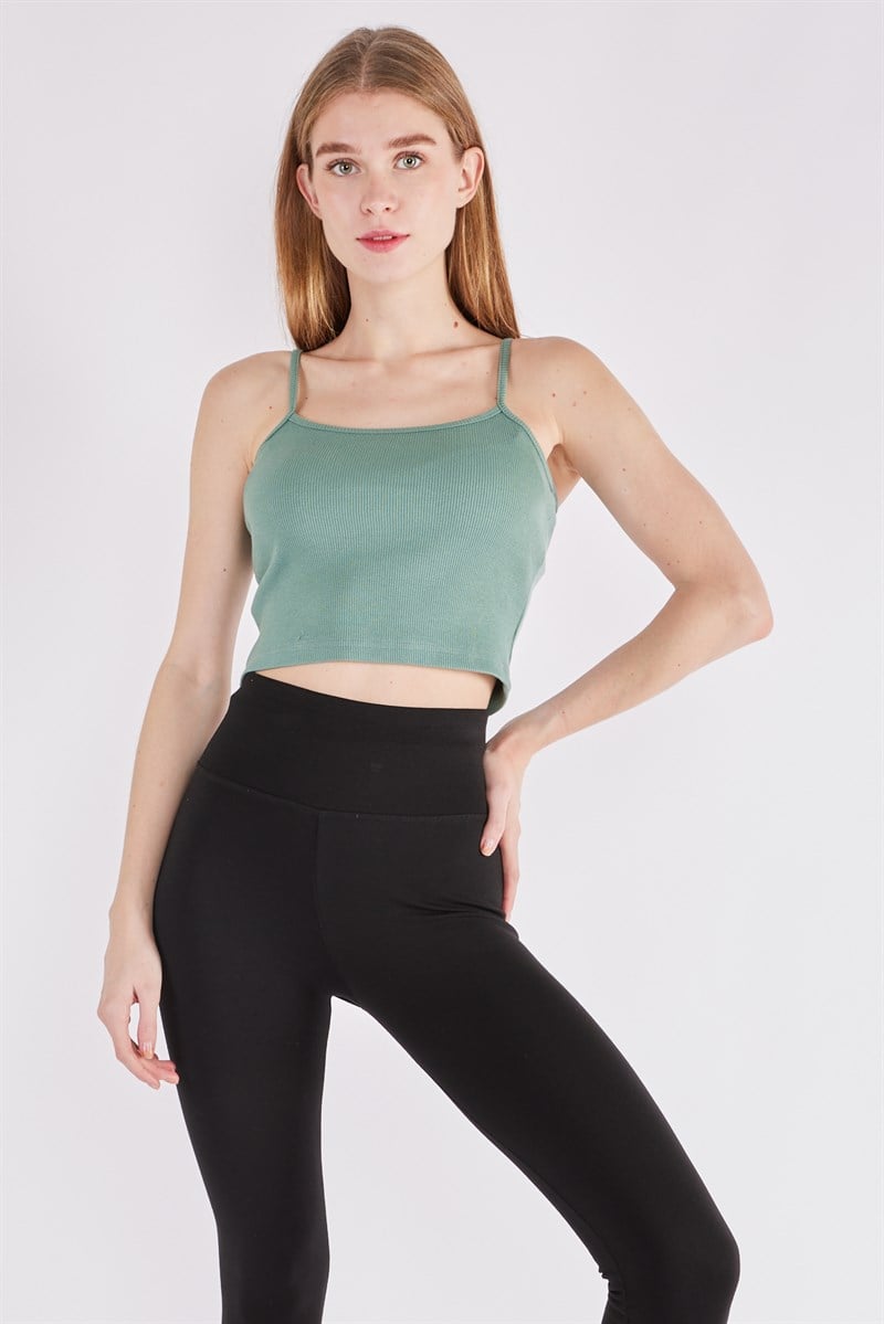 İnce Askılı Crop - Mint
