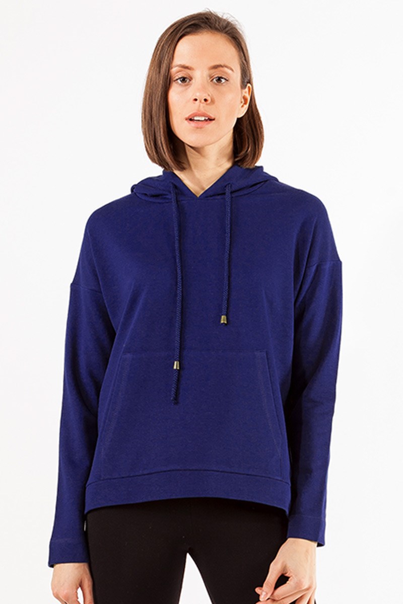 Kapüşonlu Sweatshirt - Gece Mavisi