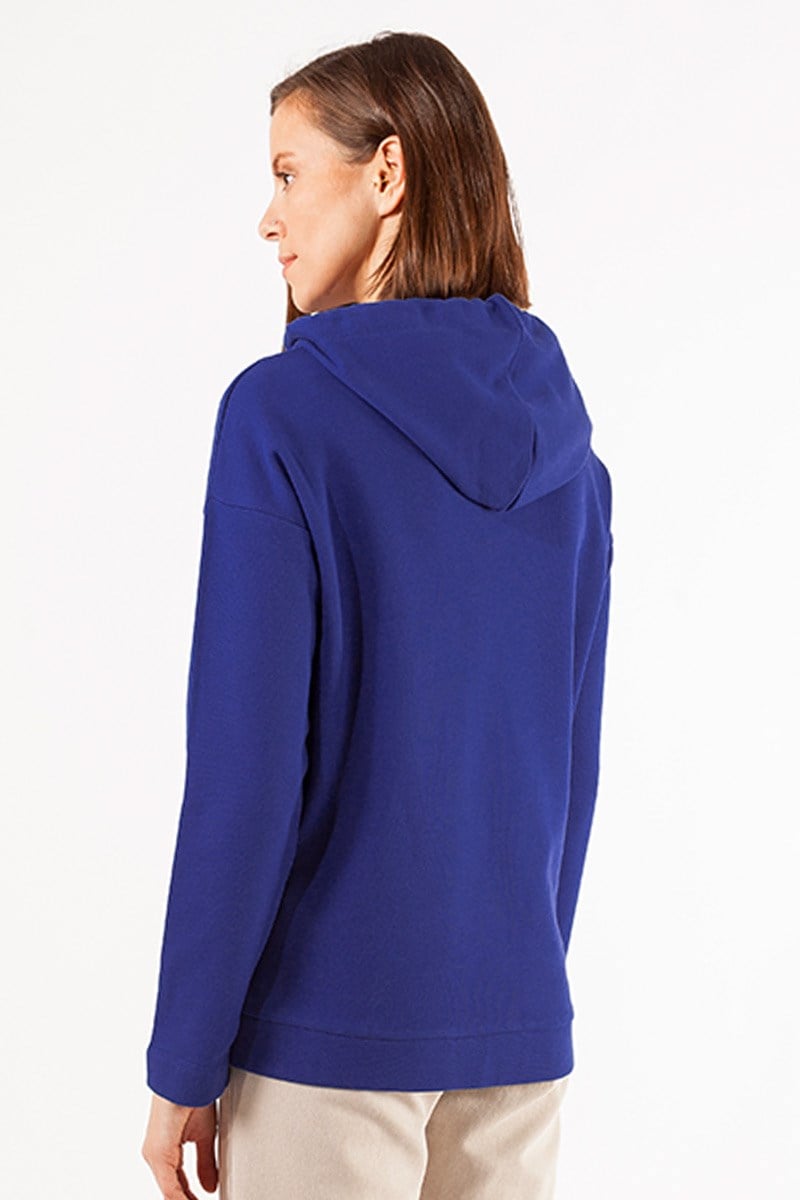 Kapüşonlu Sweatshirt - Gece Mavisi