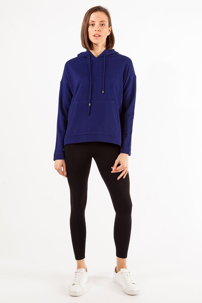 Kapüşonlu Sweatshirt - Gece Mavisi