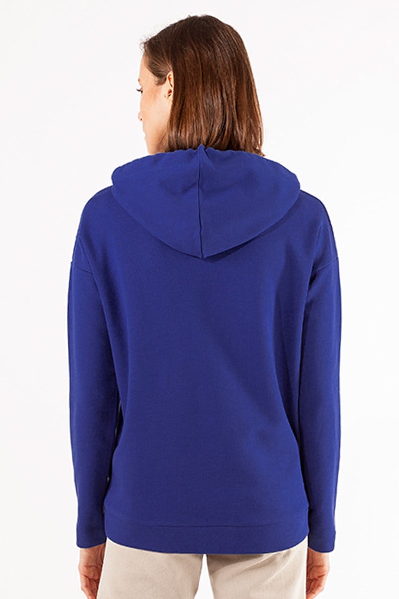 Kapüşonlu Sweatshirt - Gece Mavisi