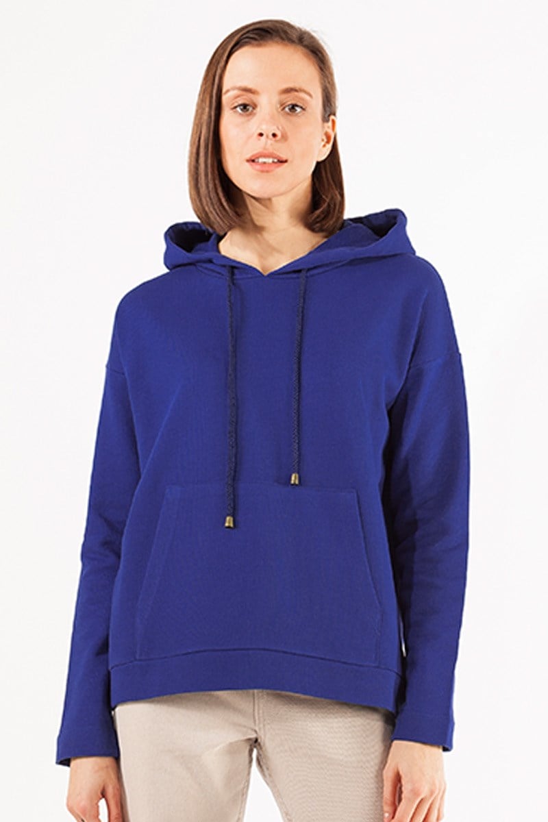 Kapüşonlu Sweatshirt - Gece Mavisi