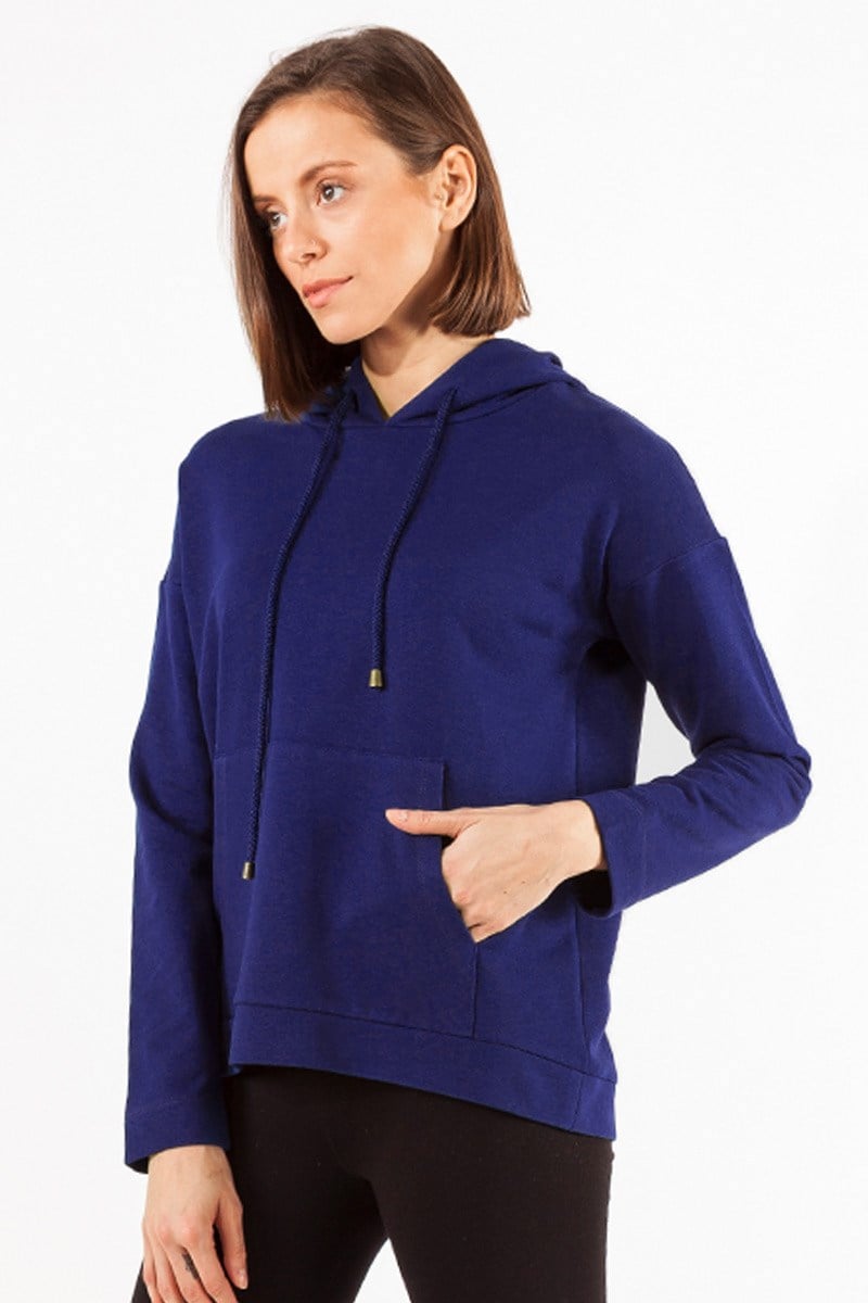 Kapüşonlu Sweatshirt - Gece Mavisi