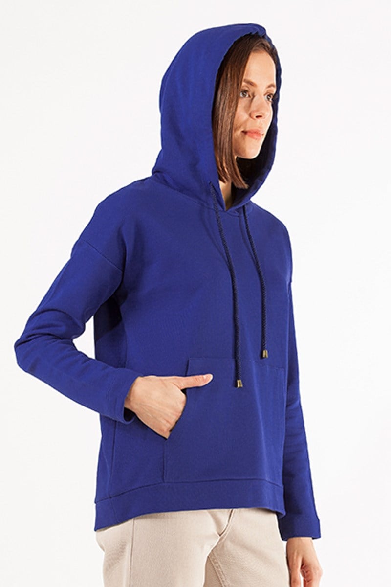 Kapüşonlu Sweatshirt - Gece Mavisi
